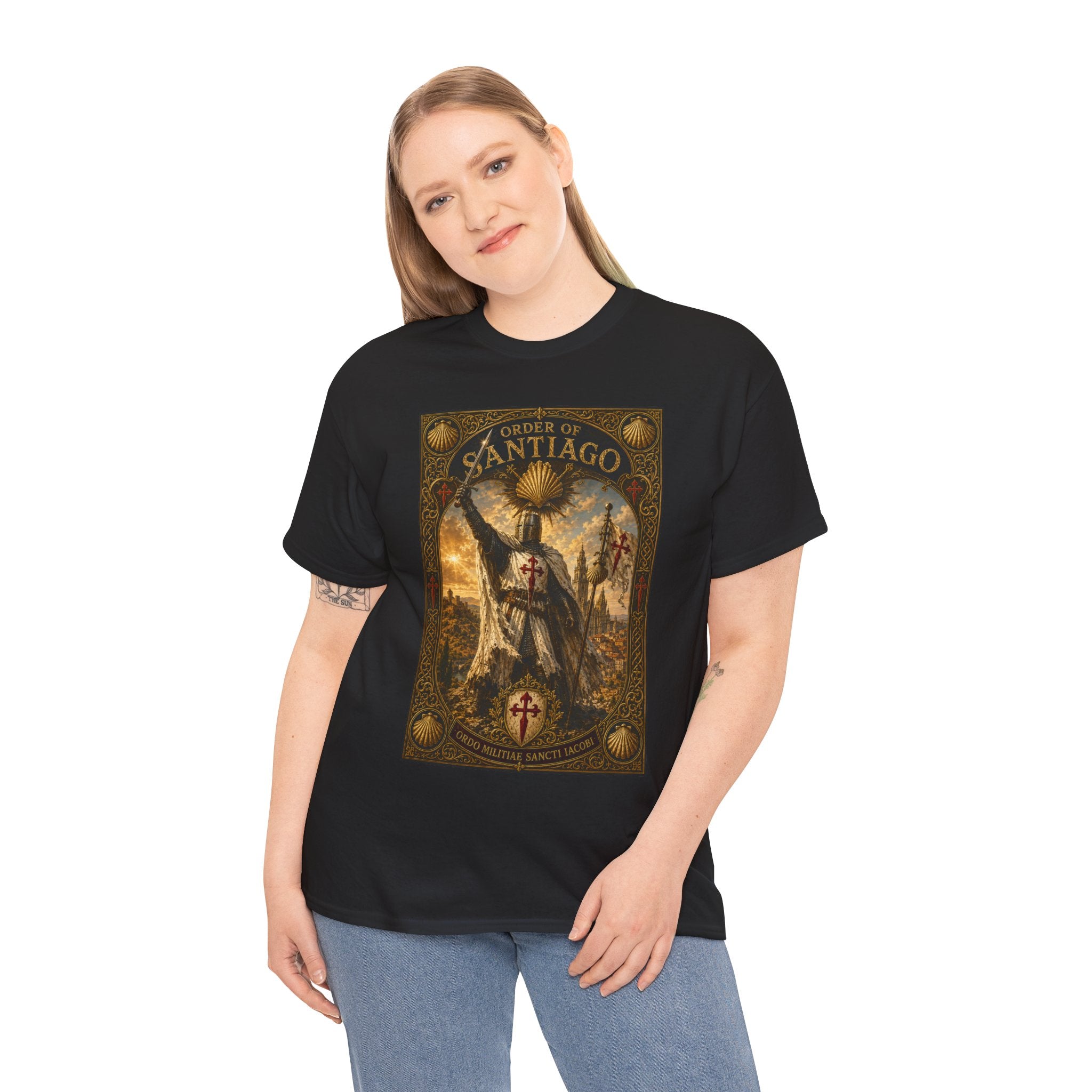 Santiago Pilgrim T‑Shirt — Vintage Saint James Camino Graphic Tee