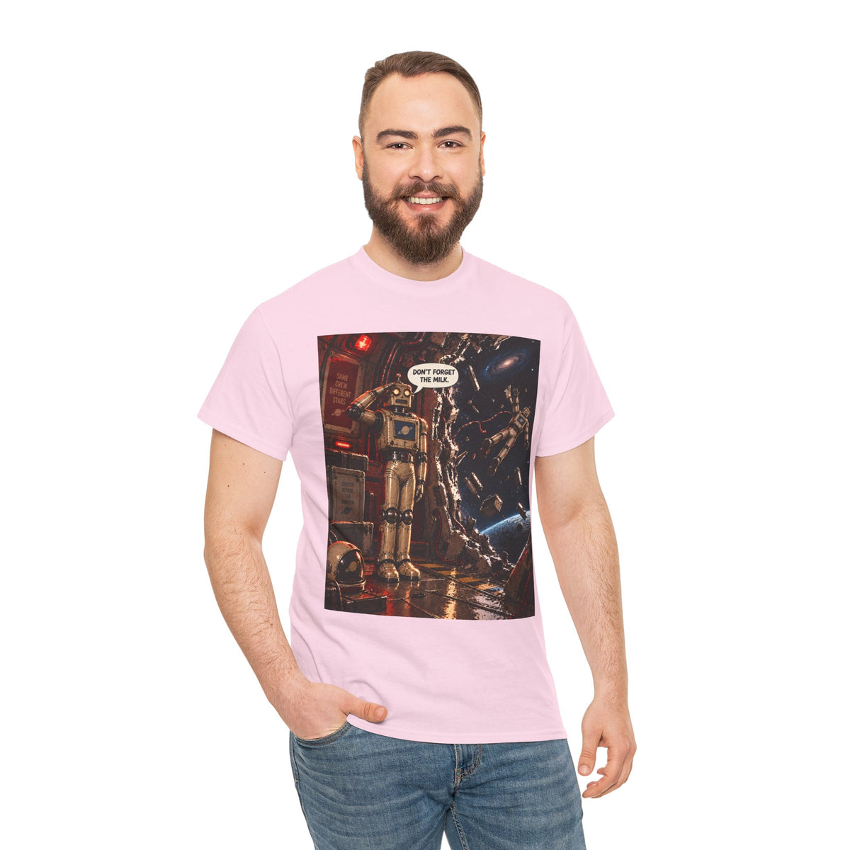 Don't Forget The Milk Retro Robot T-Shirt