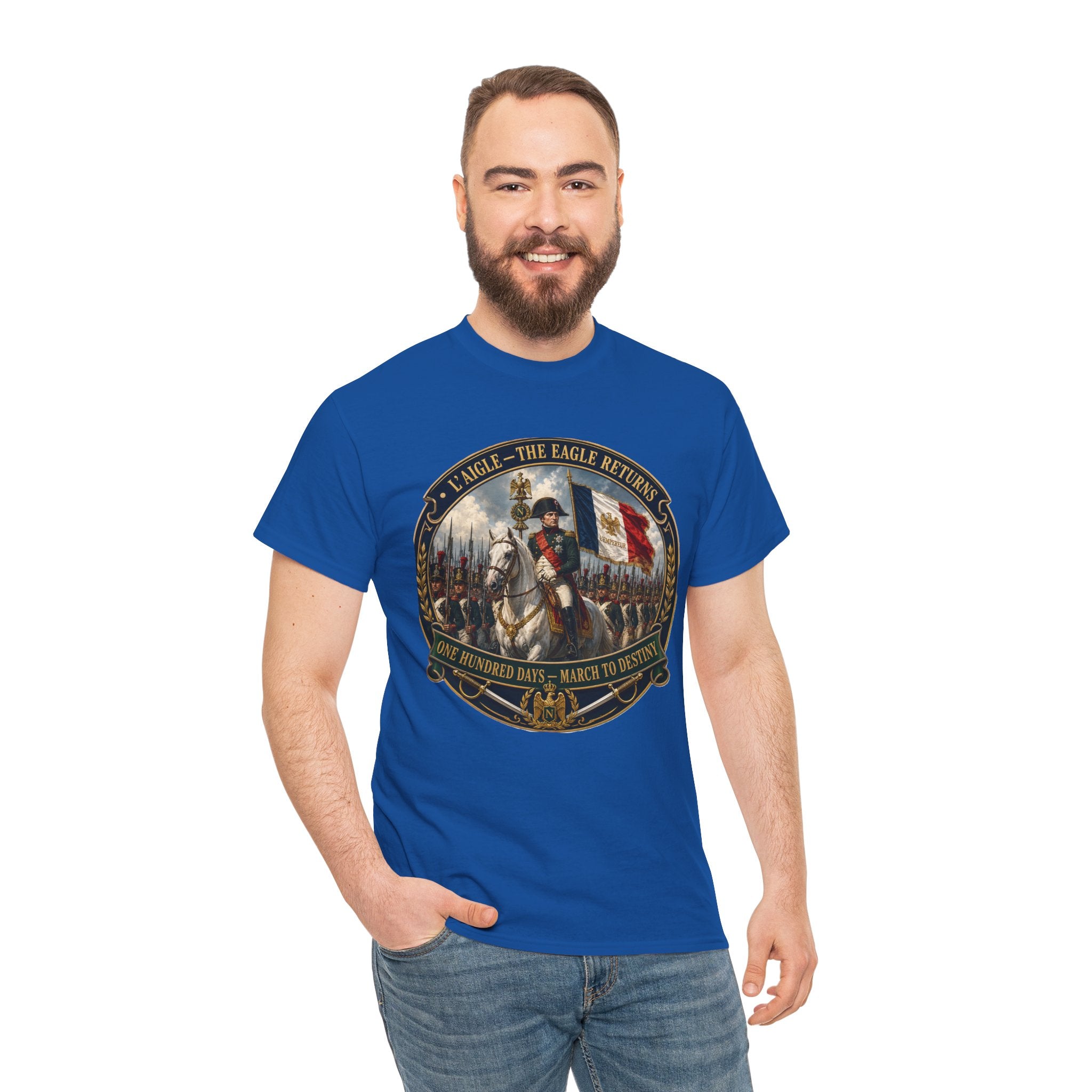 Napoleon L'Aigle The Eagle Returns One Hundred Days March to Destiny T-Shirt | Military History Tee | Napoleonic Wars Graphic T-Shirt