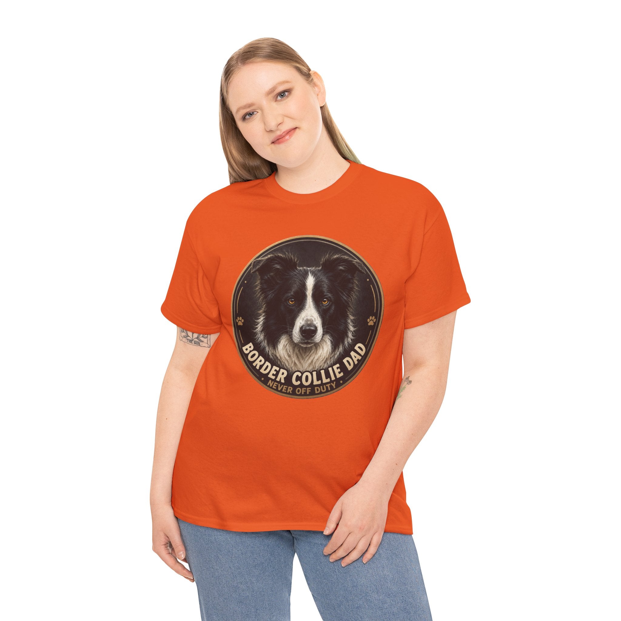 Border Collie Dad Never Off Duty T-Shirt | Border Collie Owner Tee