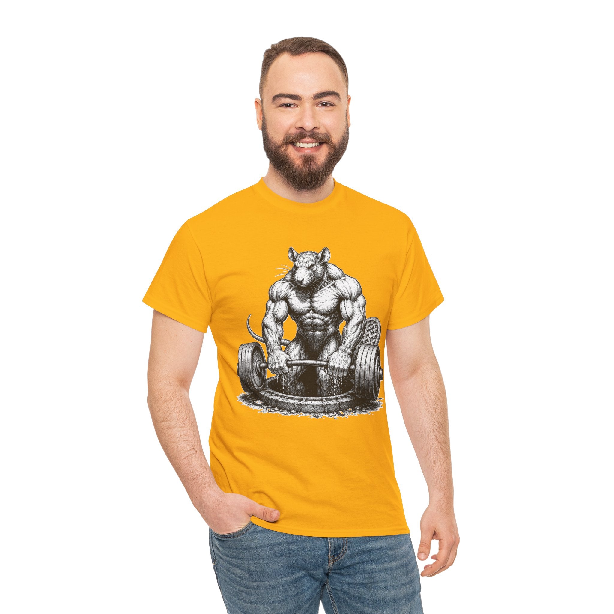 Gym Rat T-Shirt | Bodybuilder Rat Deadlift Illustration Tee