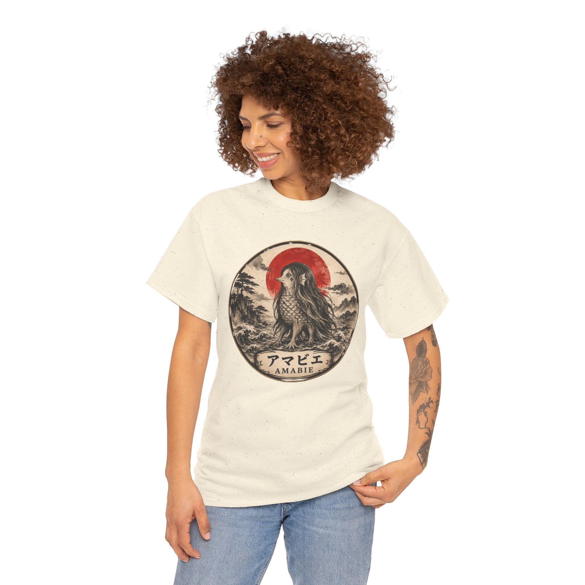 Amabie Yōkai T-Shirt | Japanese Folklore Protective Spirit Tee
