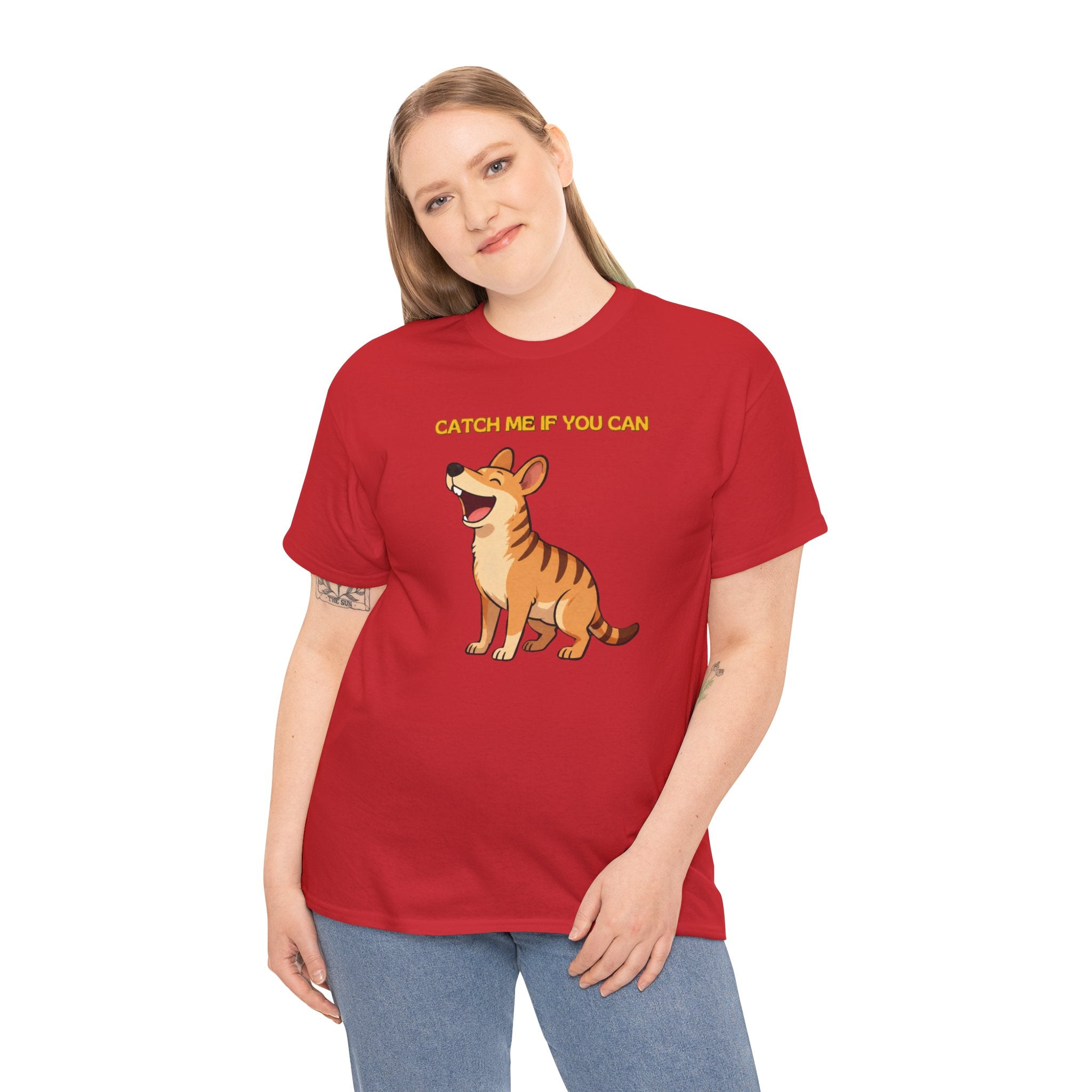 Thylacine T-Shirt | "Catch Me If You Can" Funny Tasmanian Tiger Tee