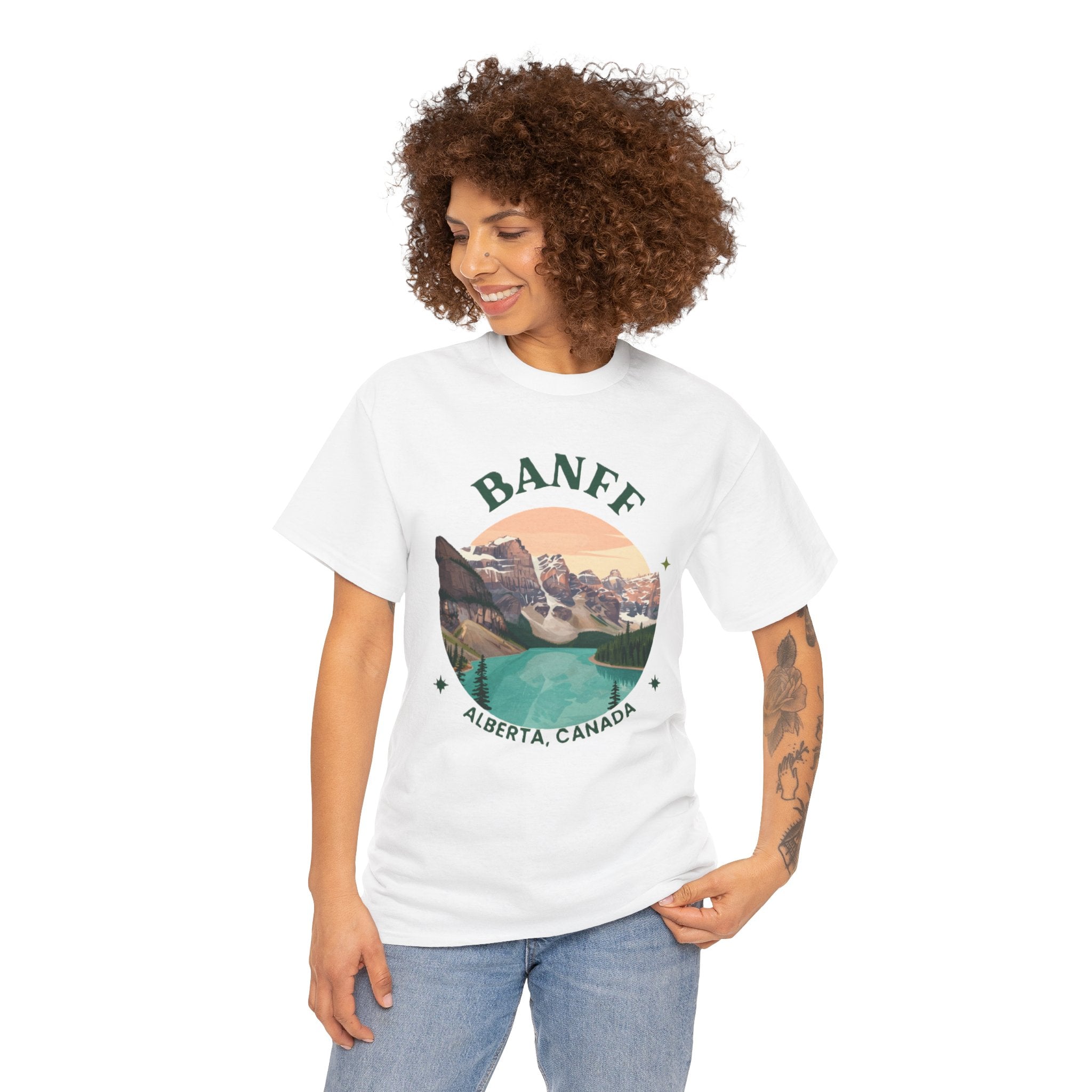 Banff National Park T-Shirt | Alberta Canada Hiking Tee | Moraine Lake Mountain Badge Graphic Shirt | Canada Travel Gift