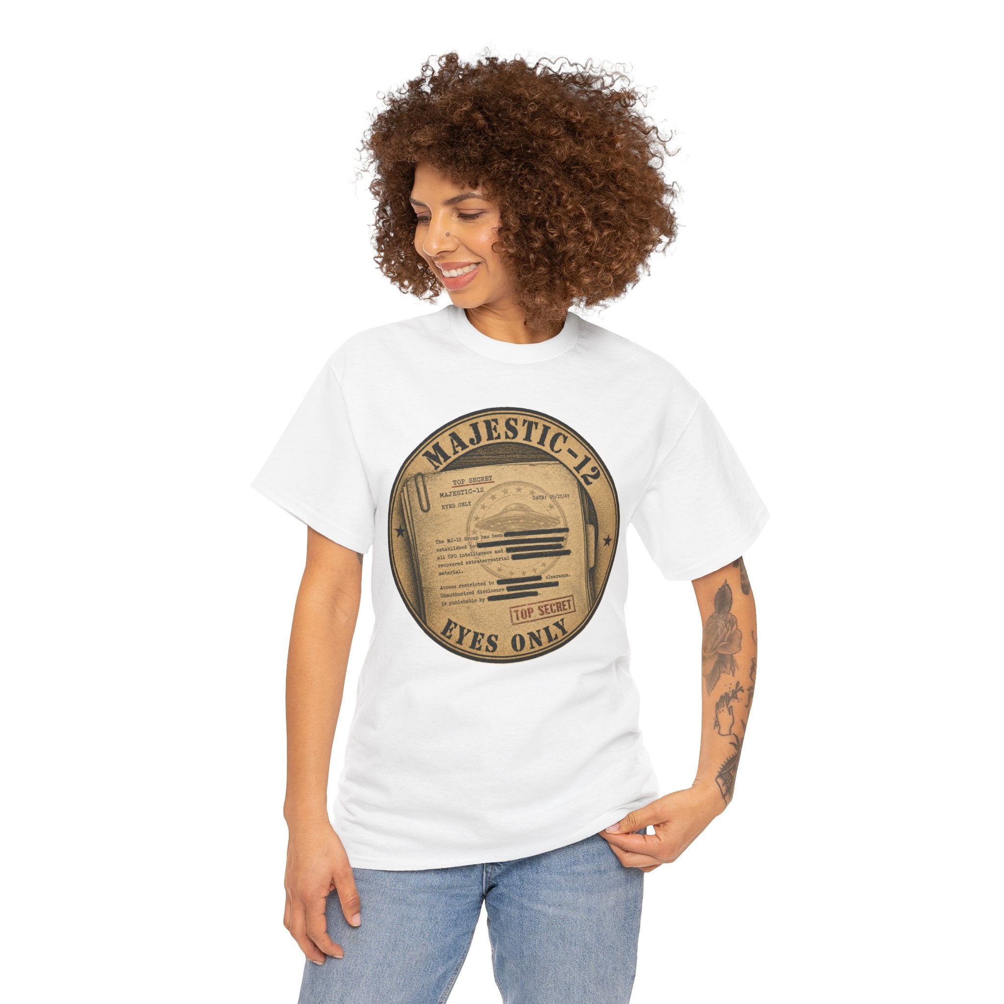 Majestic-12 T-Shirt | Redacted UFO Document Tee