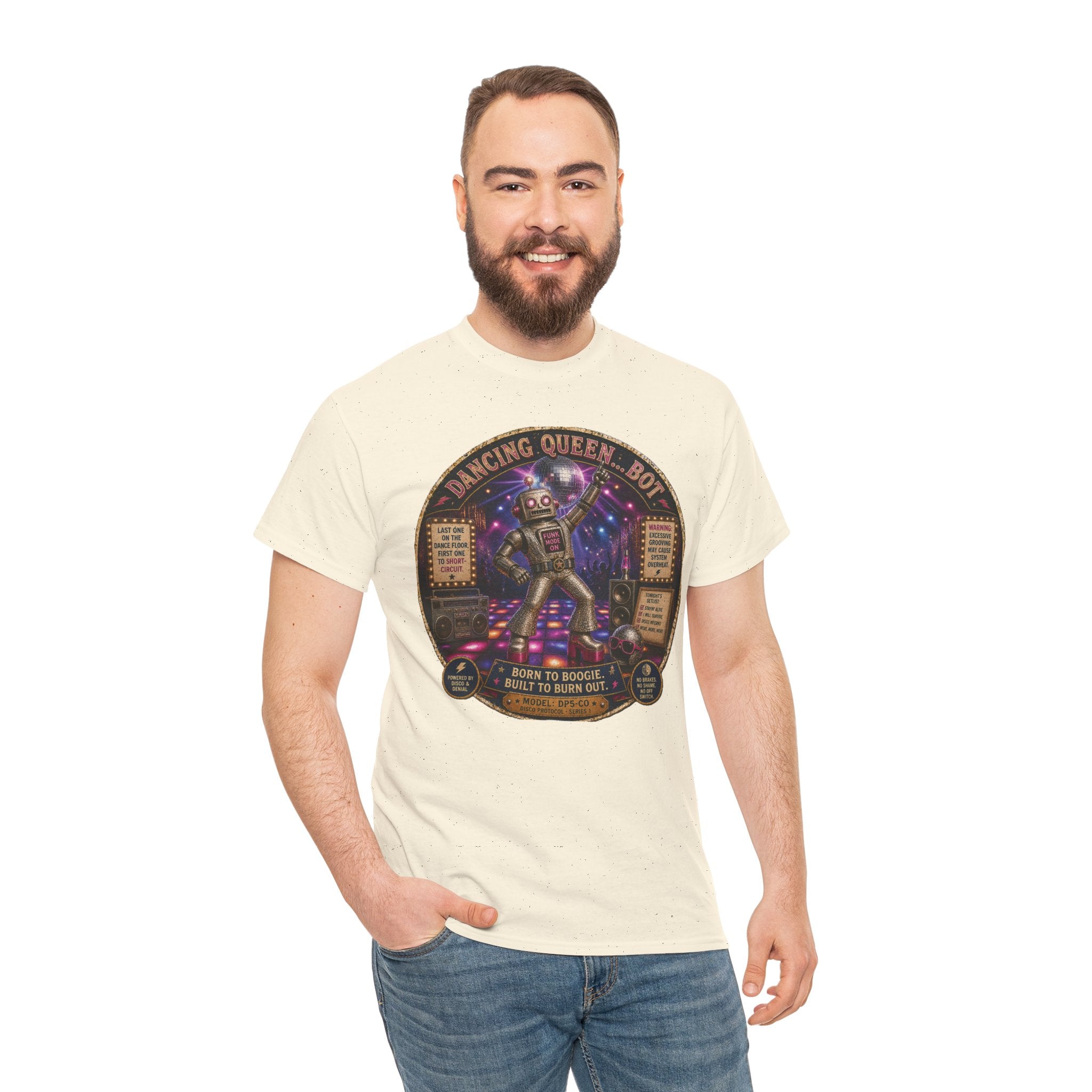 Dancing Queen...Bot T-Shirt — Funny Disco Robot Graphic Tee