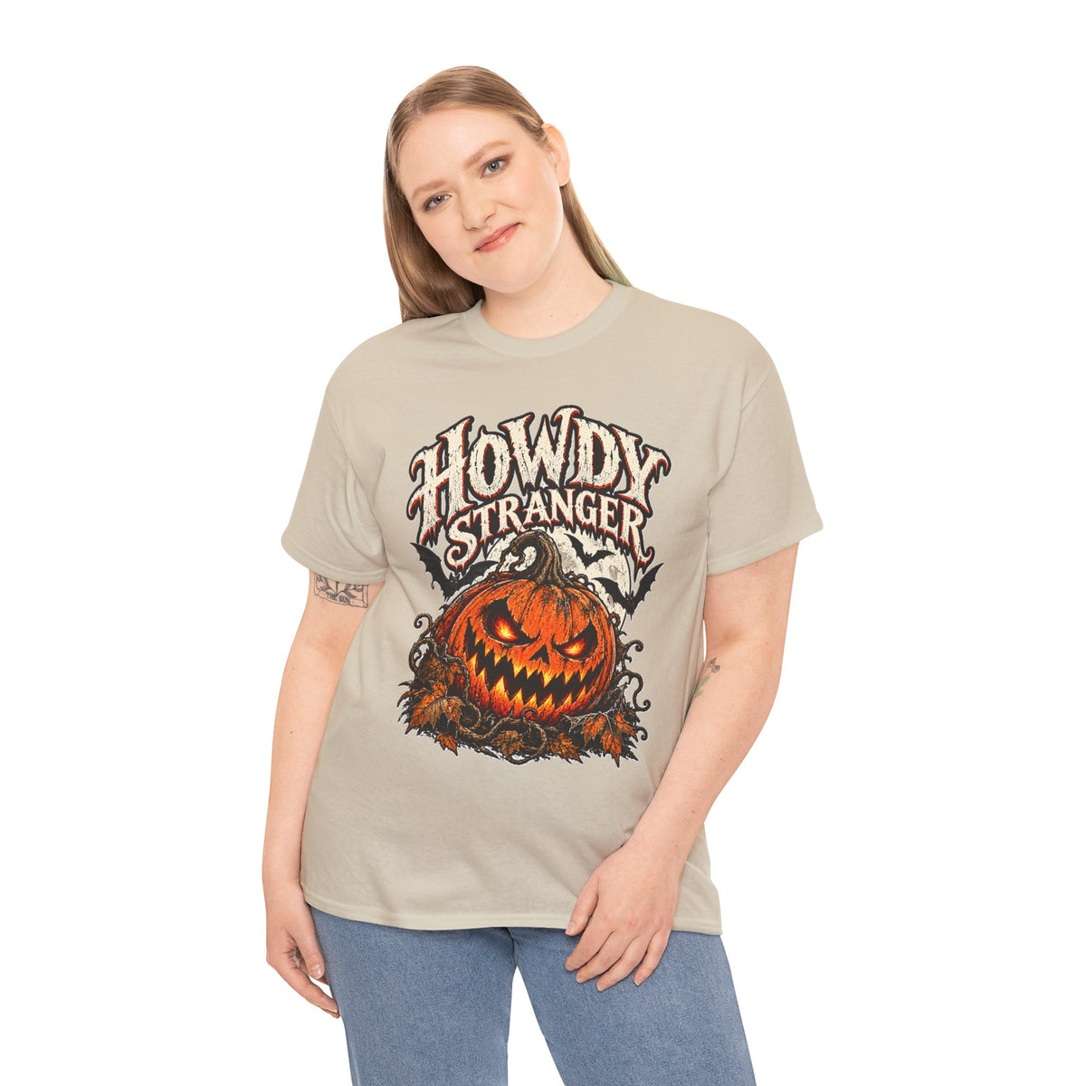 Howdy Stranger: Evil Jack-o'-Lantern Halloween T-Shirt