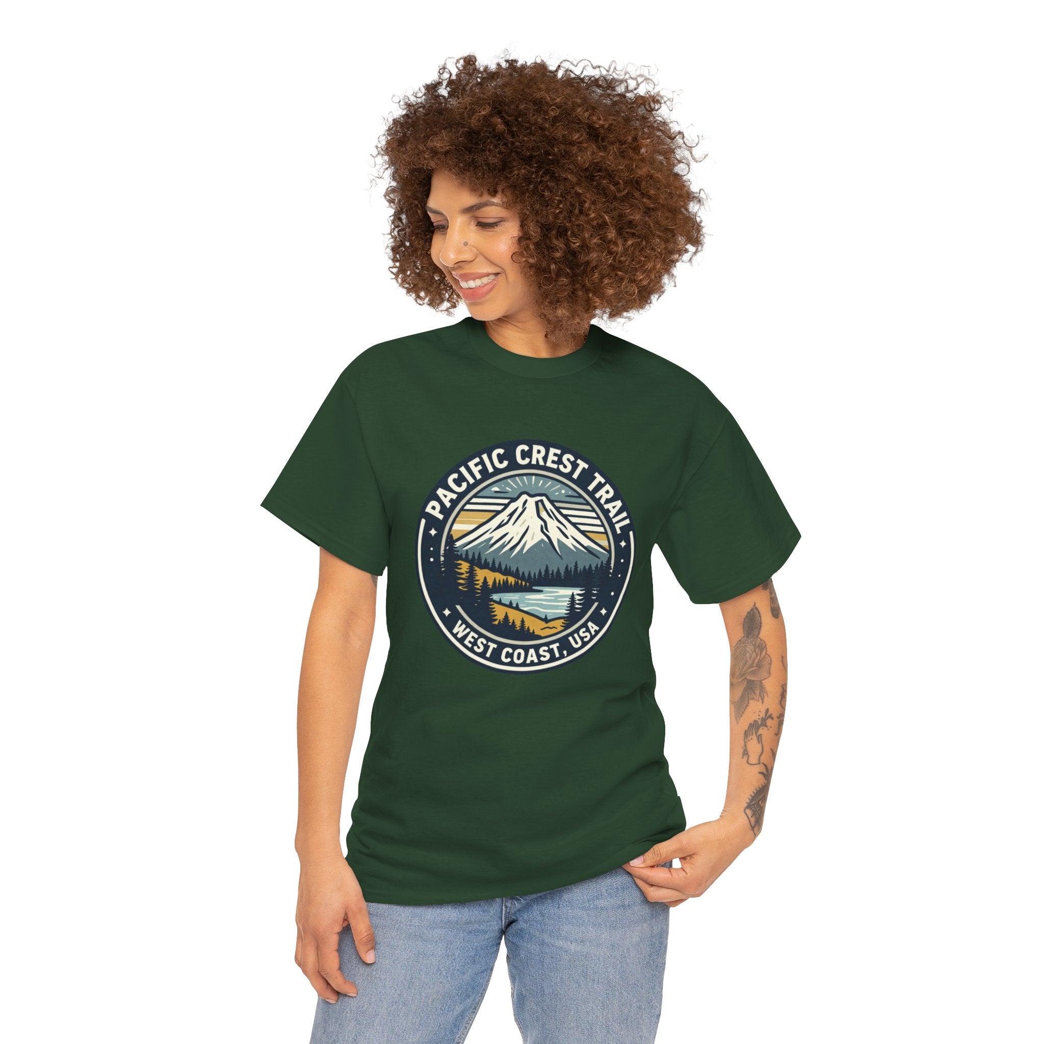 Pacific Crest Trail Graphic Tee — West Coast USA Mountain Hiking Shirt