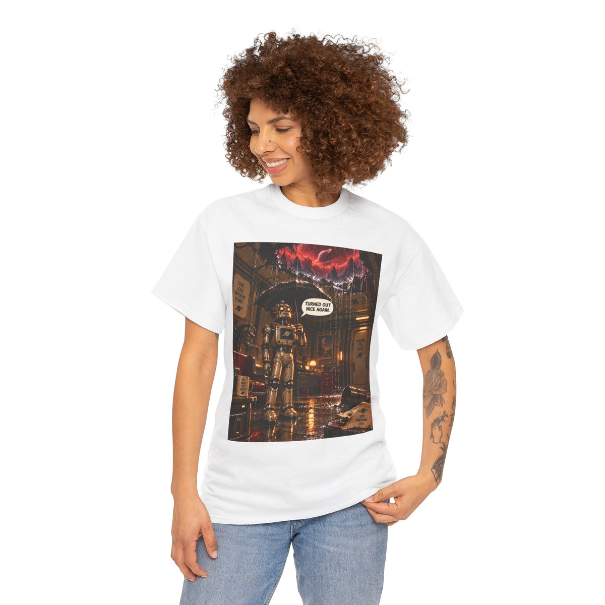 Turned Out Nice Again Retro Robot T-Shirt