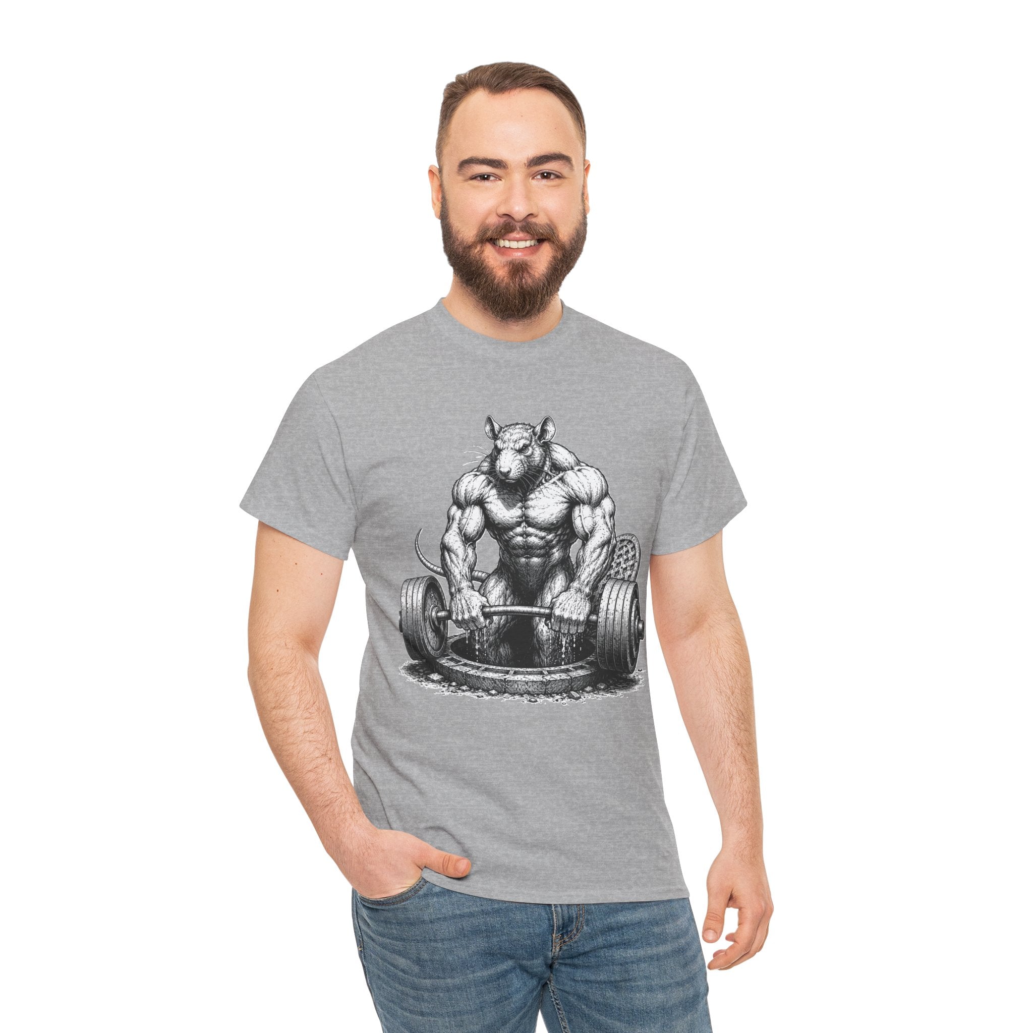 Gym Rat T-Shirt | Bodybuilder Rat Deadlift Illustration Tee