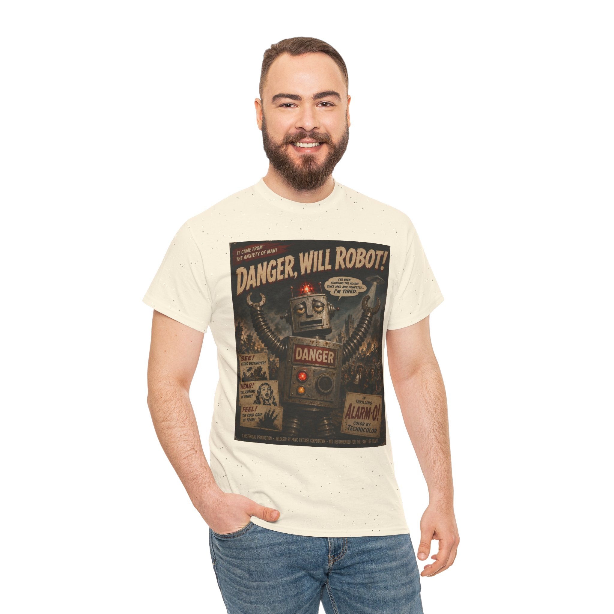 Danger, Will Robot! – Retro B-Movie Sci-Fi Robot T-Shirt