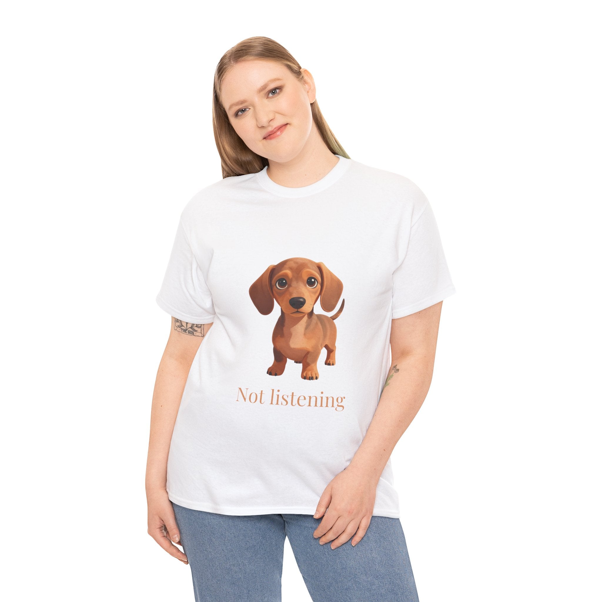Dachshund 'Not Listening' T‑Shirt — Cute Wiener Dog Graphic Tee