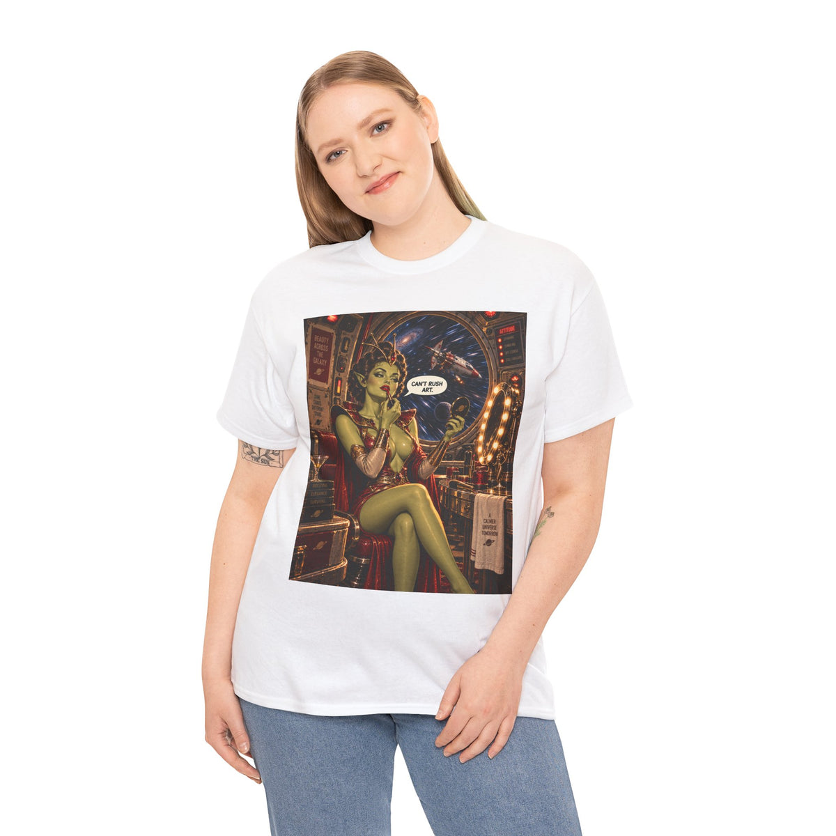 Can't Rush Art Retro Alien Space Queen T-Shirt
