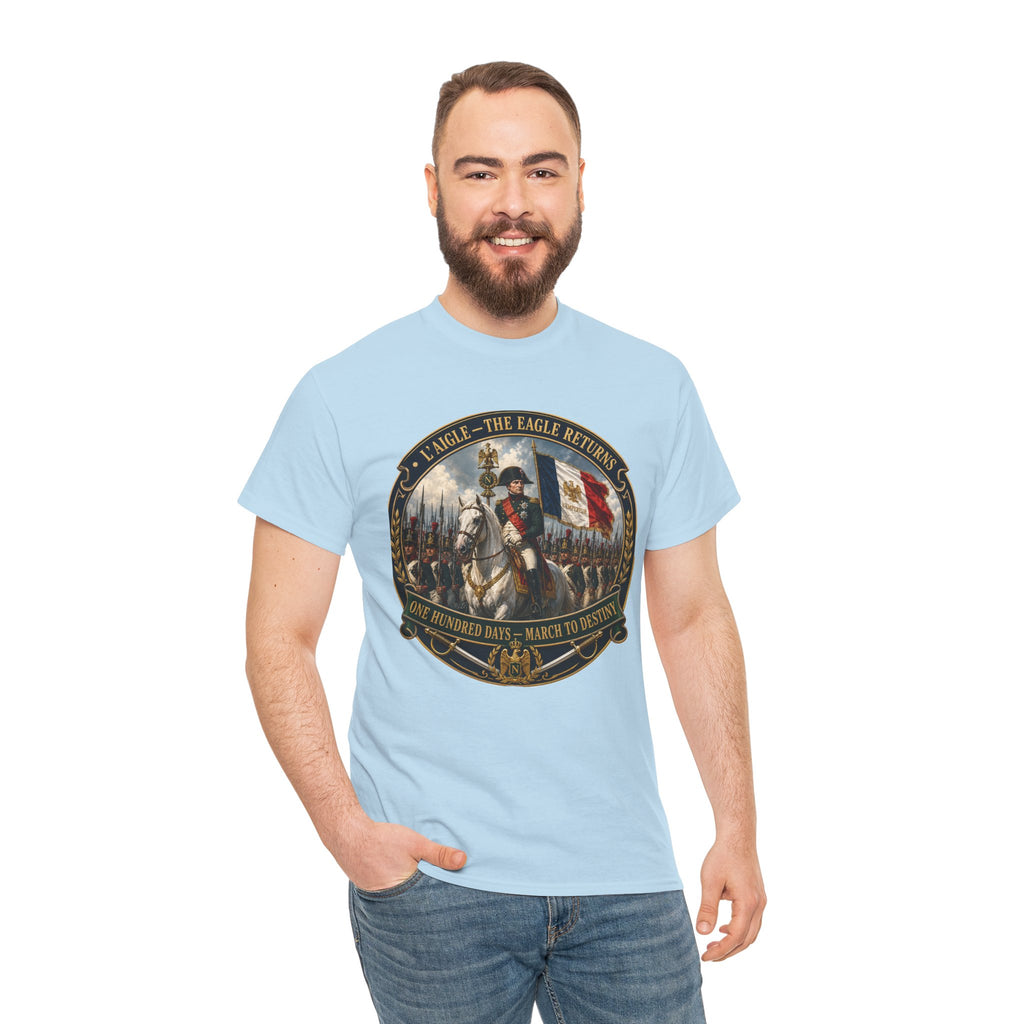 Napoleon L'Aigle The Eagle Returns One Hundred Days March to Destiny T-Shirt | Military History Tee | Napoleonic Wars Graphic T-Shirt