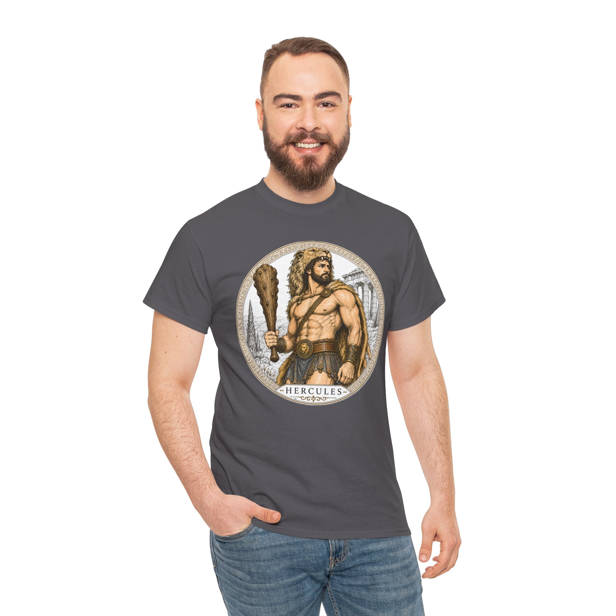 Hercules Greek Mythology T-Shirt — Ancient Warrior Hero Lion Skin Club