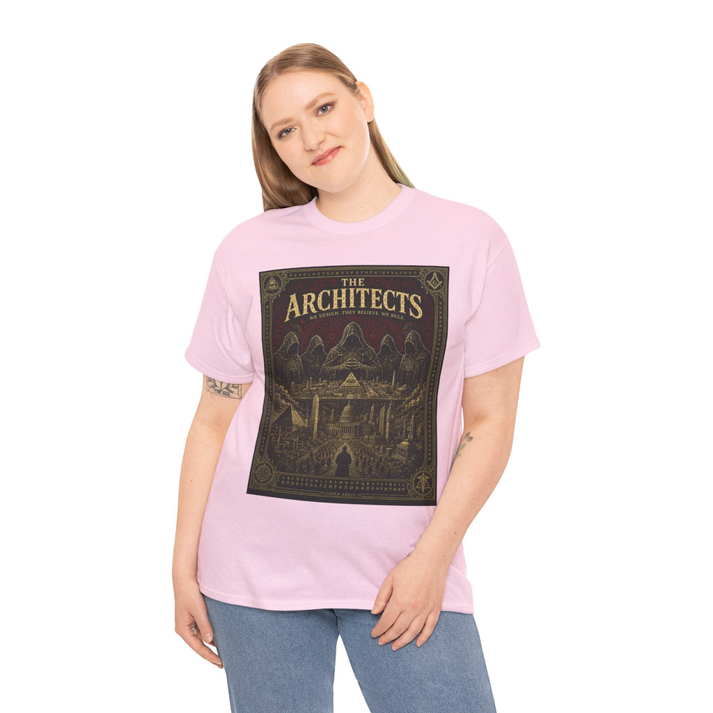The Architects T-Shirt | Secret Society Occult Graphic Tee | Hooded Figures Conspiracy Aesthetic Shirt | Dark Academia Mystic Art