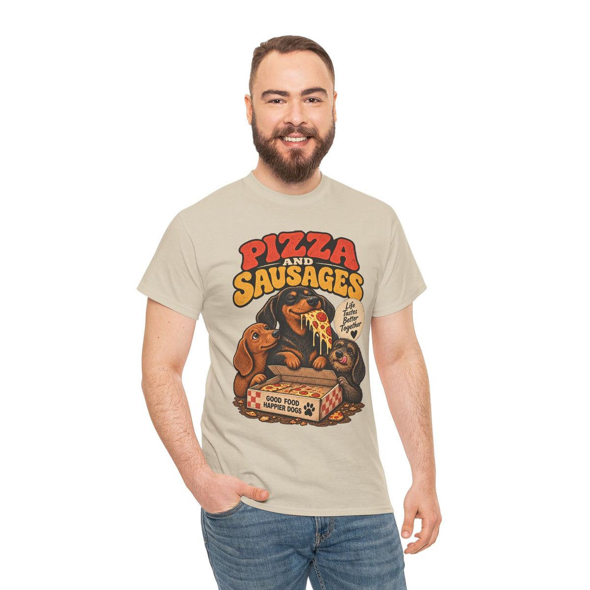 Pizza and Sausages Dachshund T-Shirt