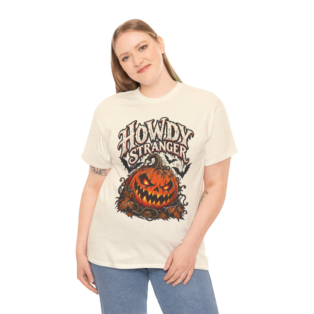 Howdy Stranger: Evil Jack-o'-Lantern Halloween T-Shirt