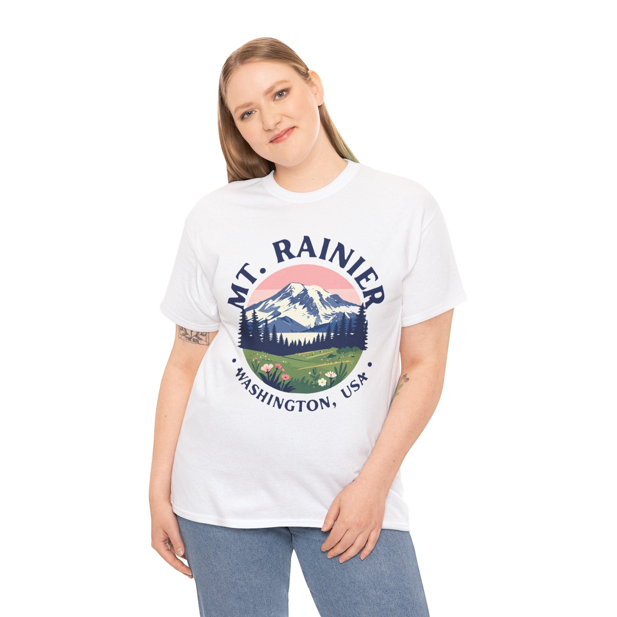 Mt. Rainier Graphic Tee — Washington National Park Vintage Mountain Shirt
