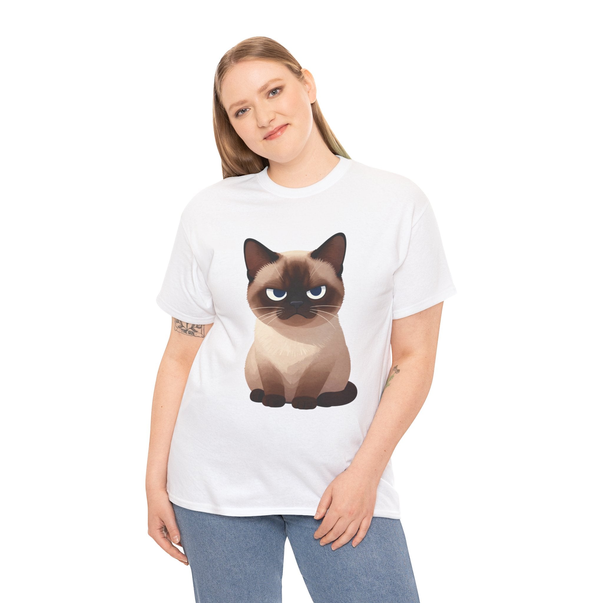 Grumpy Siamese Cat T-Shirt | Funny Sassy Cat Lover Graphic Tee
