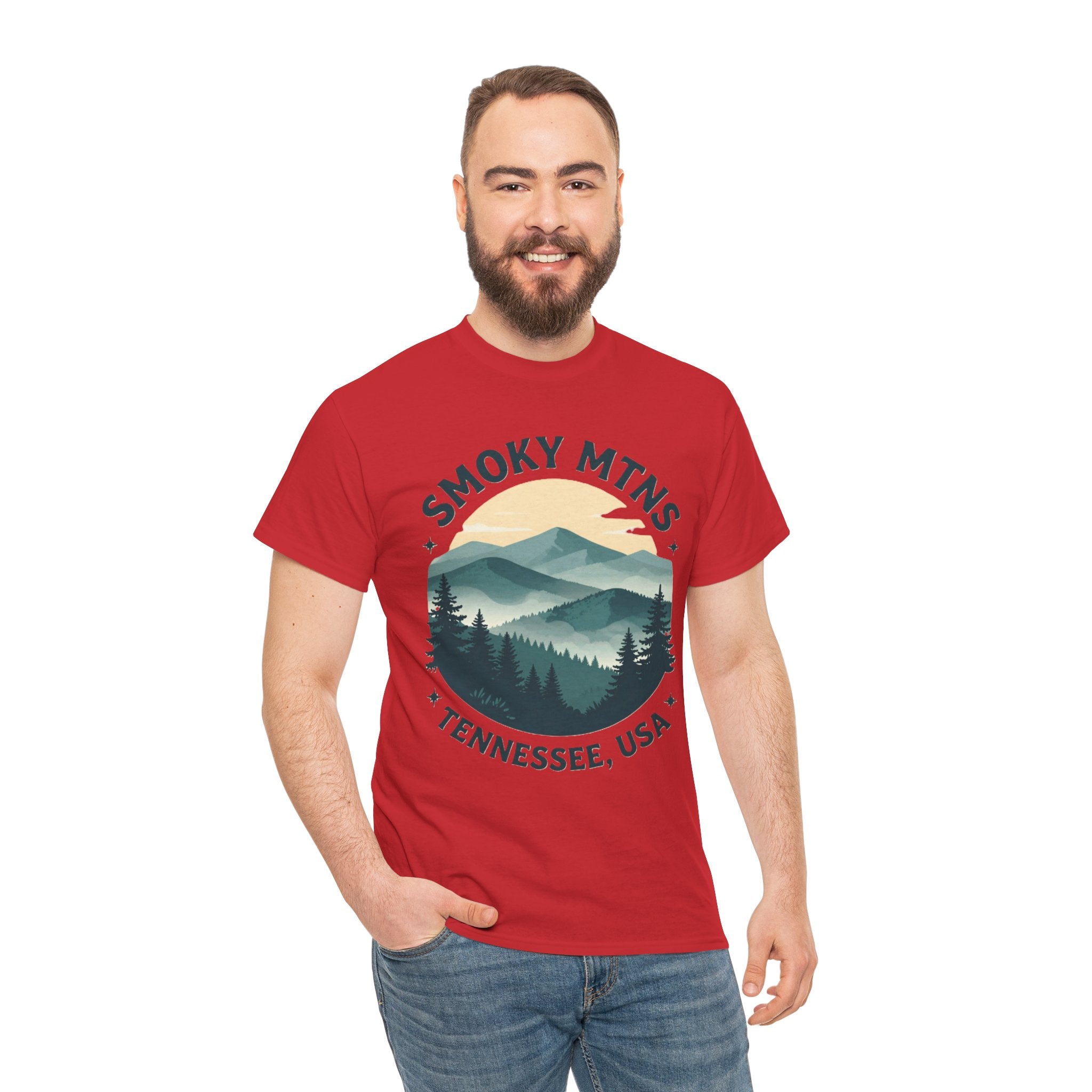 Smoky Mtns Tennessee Tee — Scenic Mountain Sunset T‑Shirt
