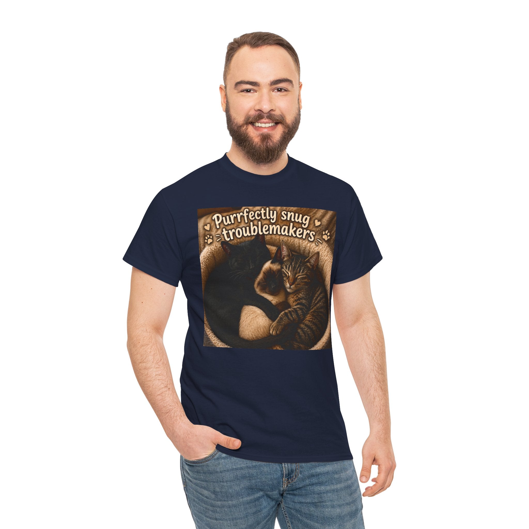 Purrfectly Snug Troublemakers Cat T‑Shirt