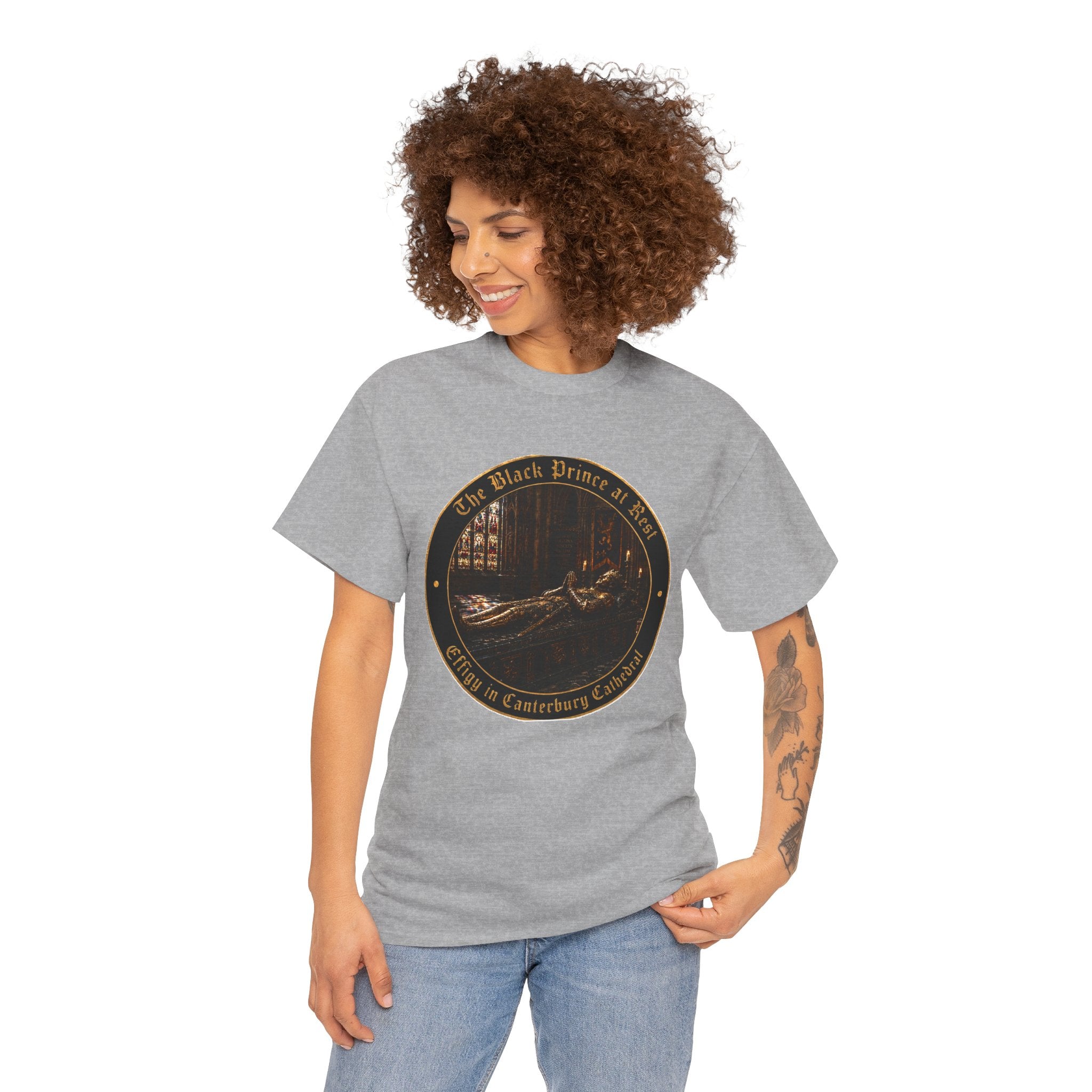 Black Prince Effigy T-Shirt — "The Black Prince at Rest" Canterbury Cathedral Roundel Graphic Tee