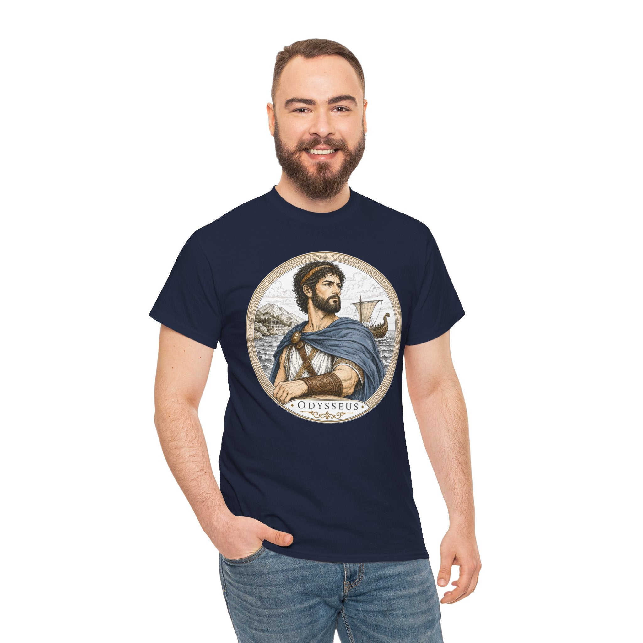 Odysseus Greek Mythology T-Shirt — Ancient Warrior Hero Trojan War Odyssey