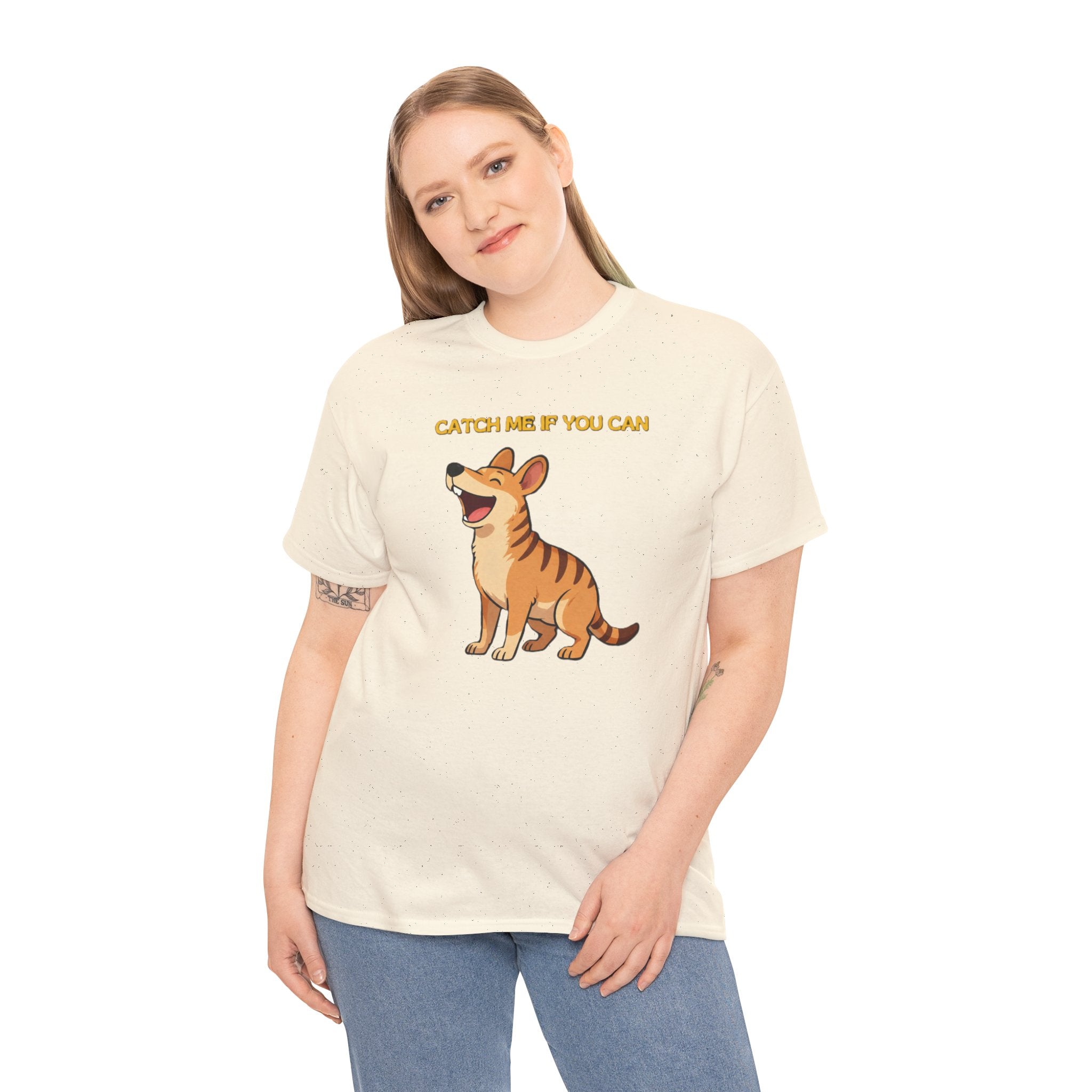 Thylacine T-Shirt | "Catch Me If You Can" Funny Tasmanian Tiger Tee