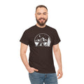 Camping Tent Mountain Tee — Minimal Outdoor Camping T-Shirt