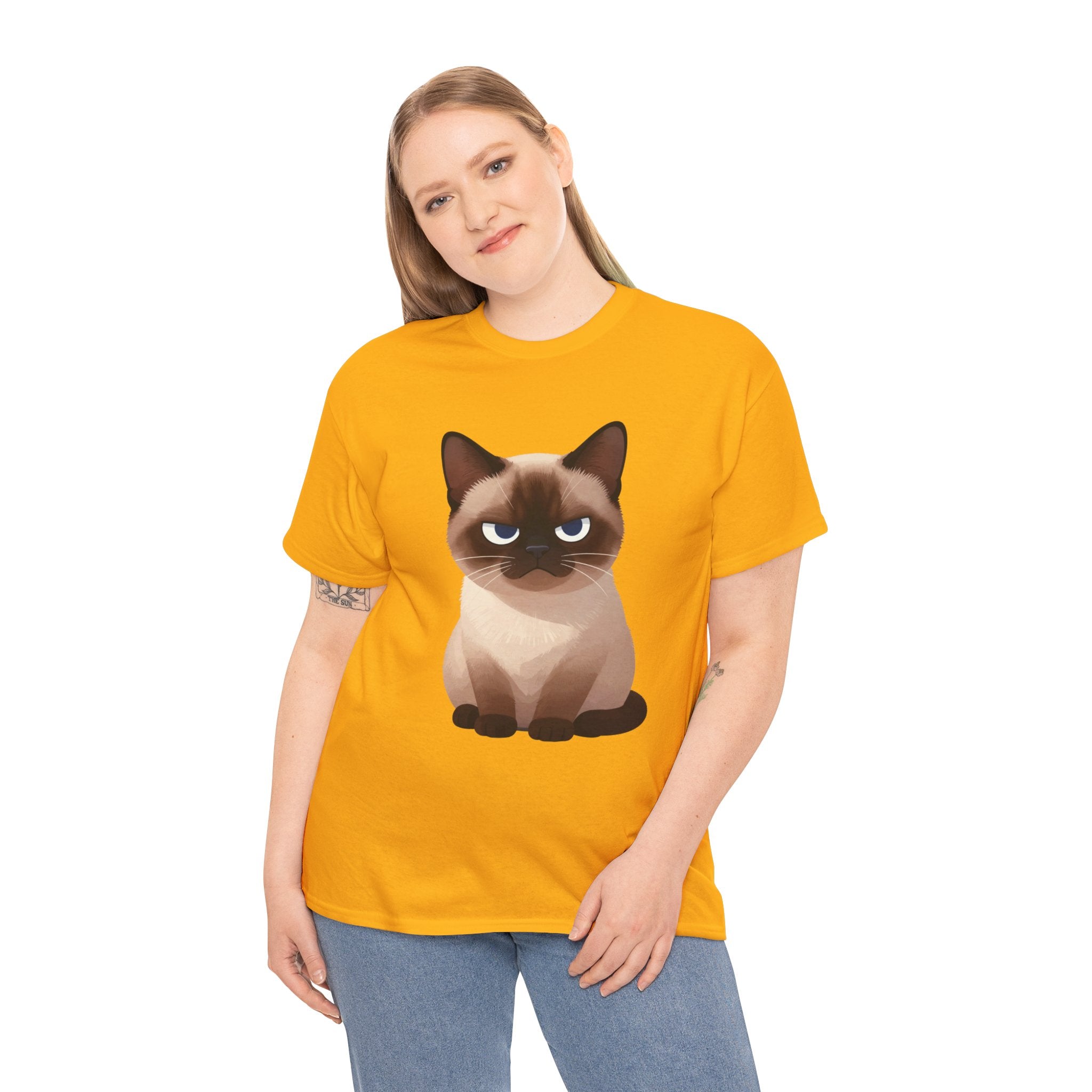 Grumpy Siamese Cat T-Shirt | Funny Sassy Cat Lover Graphic Tee