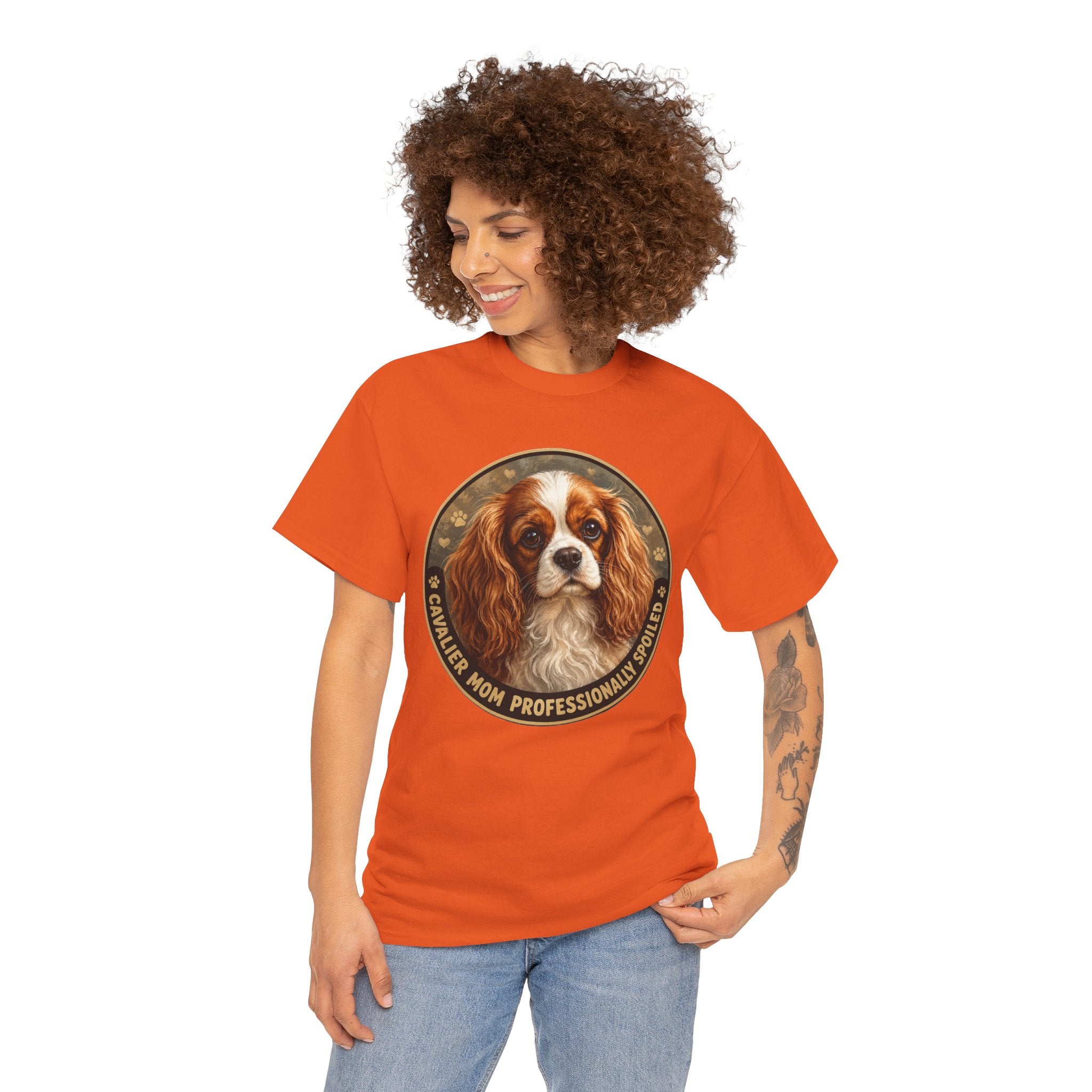 Cavalier Mom Professionally Spoiled T-Shirt | Cavalier King Charles Spaniel Tee