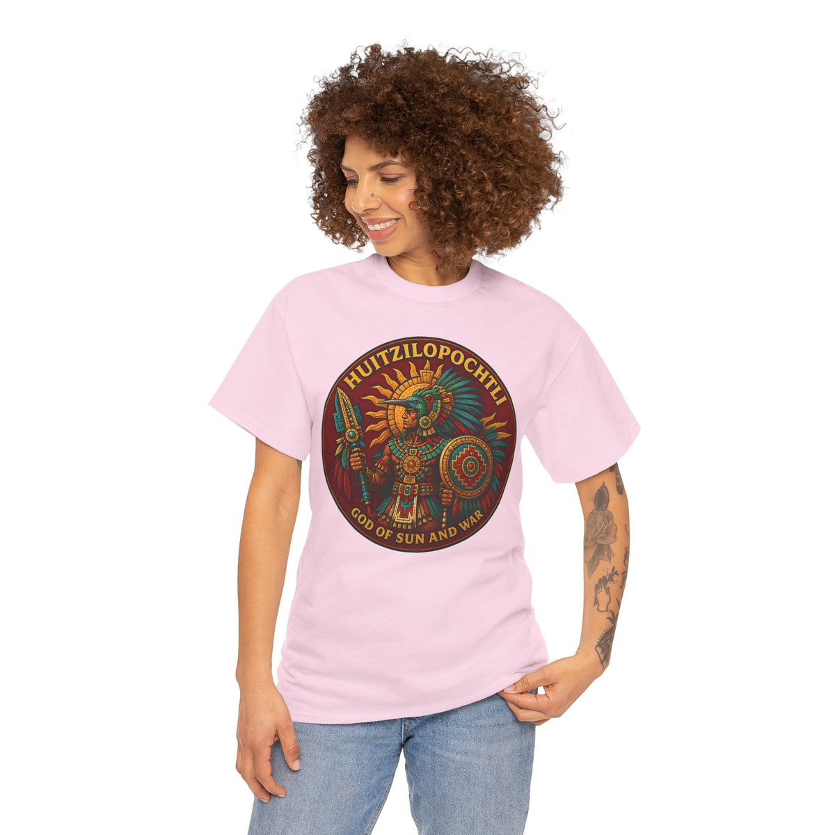 Huitzilopochtli God of Sun and War T-Shirt – Aztec Warrior Mythology Tee