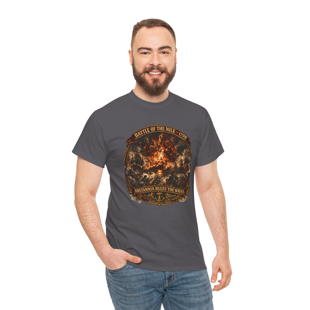Battle of the Nile Tee — Vintage Naval Warfare Firestorm Graphic Shirt