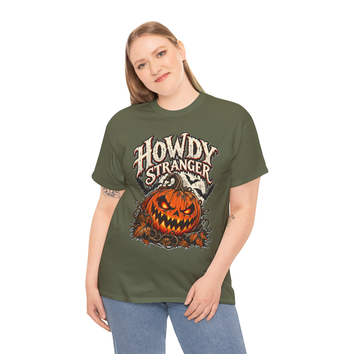 Howdy Stranger: Evil Jack-o'-Lantern Halloween T-Shirt