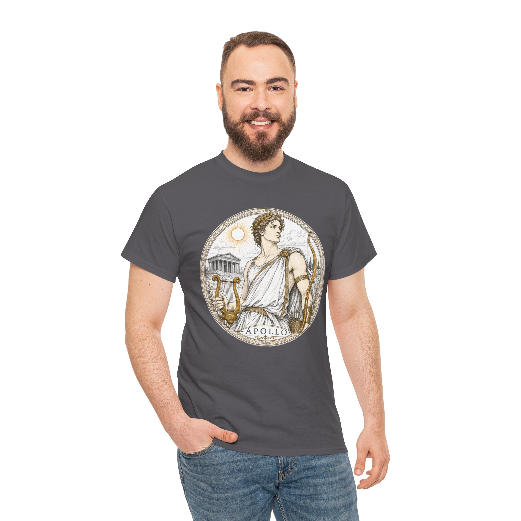 Apollo Greek Mythology T-Shirt — God of the Sun Music Light Lyre Bow Oracle