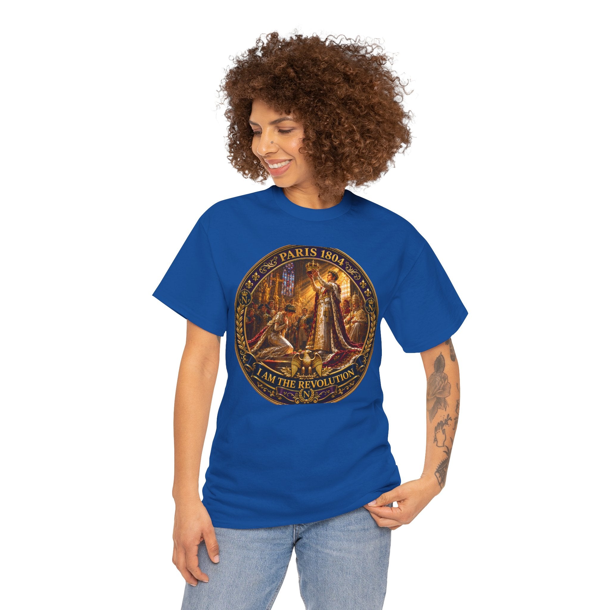 Revolutionary Paris 1848 Graphic Tee — "I Am The Revolution" Vintage Medal Design