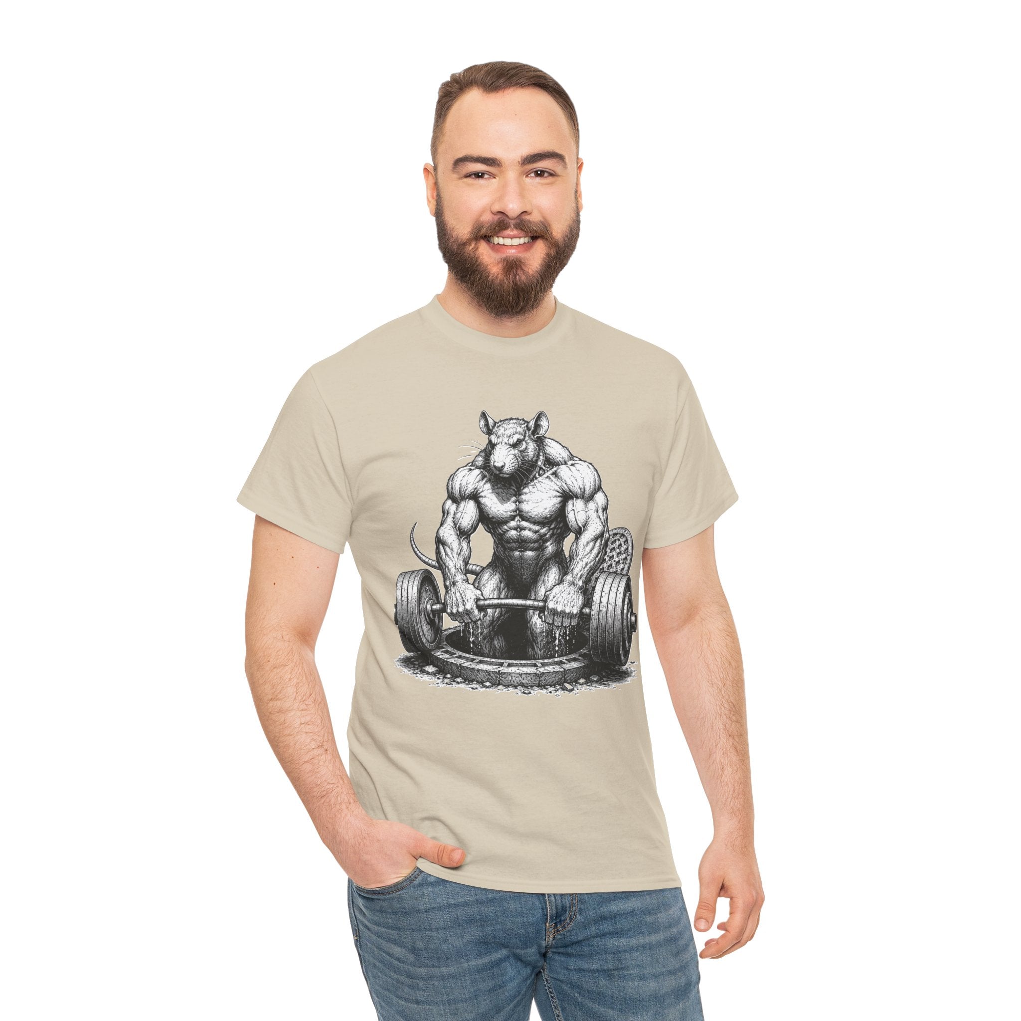 Gym Rat T-Shirt | Bodybuilder Rat Deadlift Illustration Tee