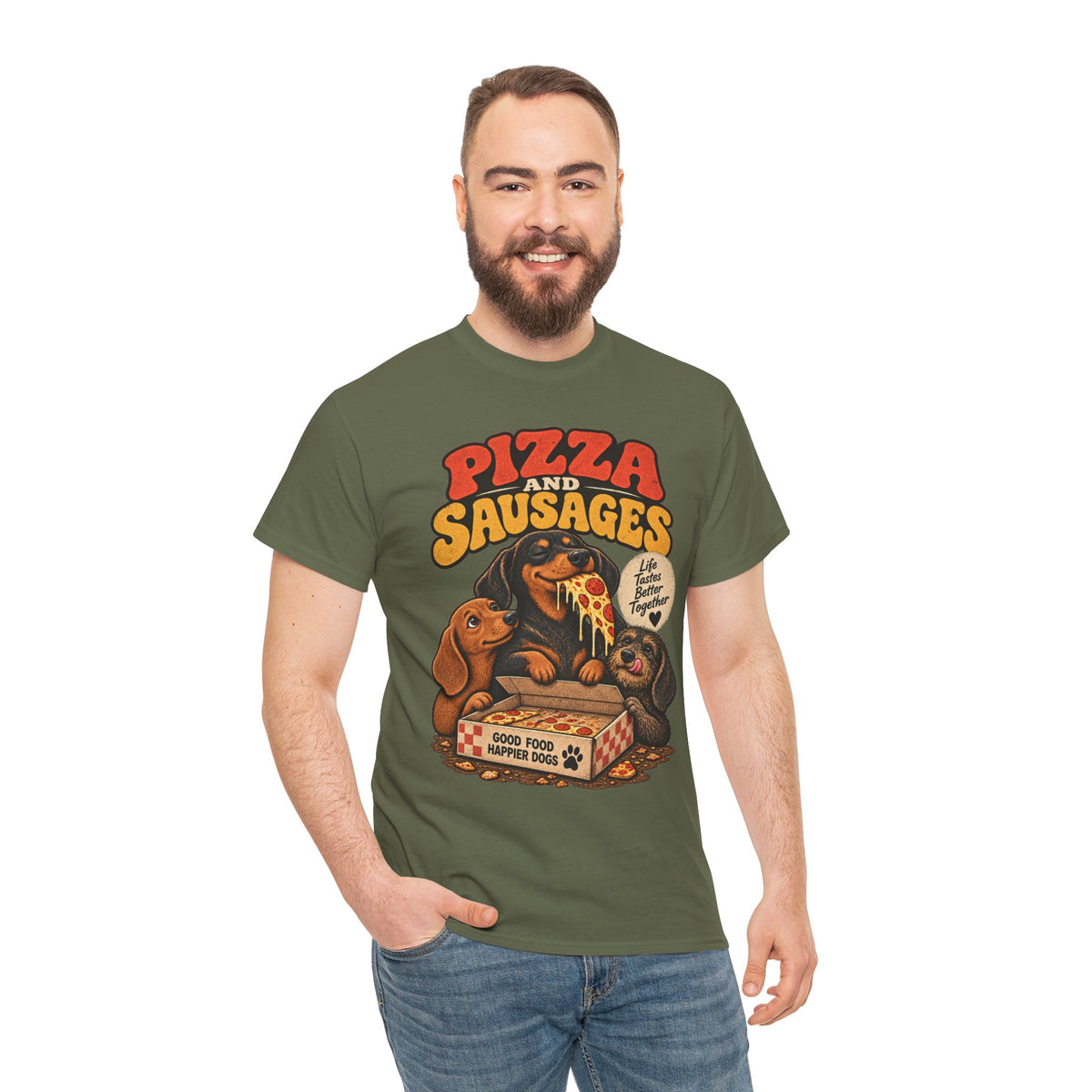 Pizza and Sausages Dachshund T-Shirt