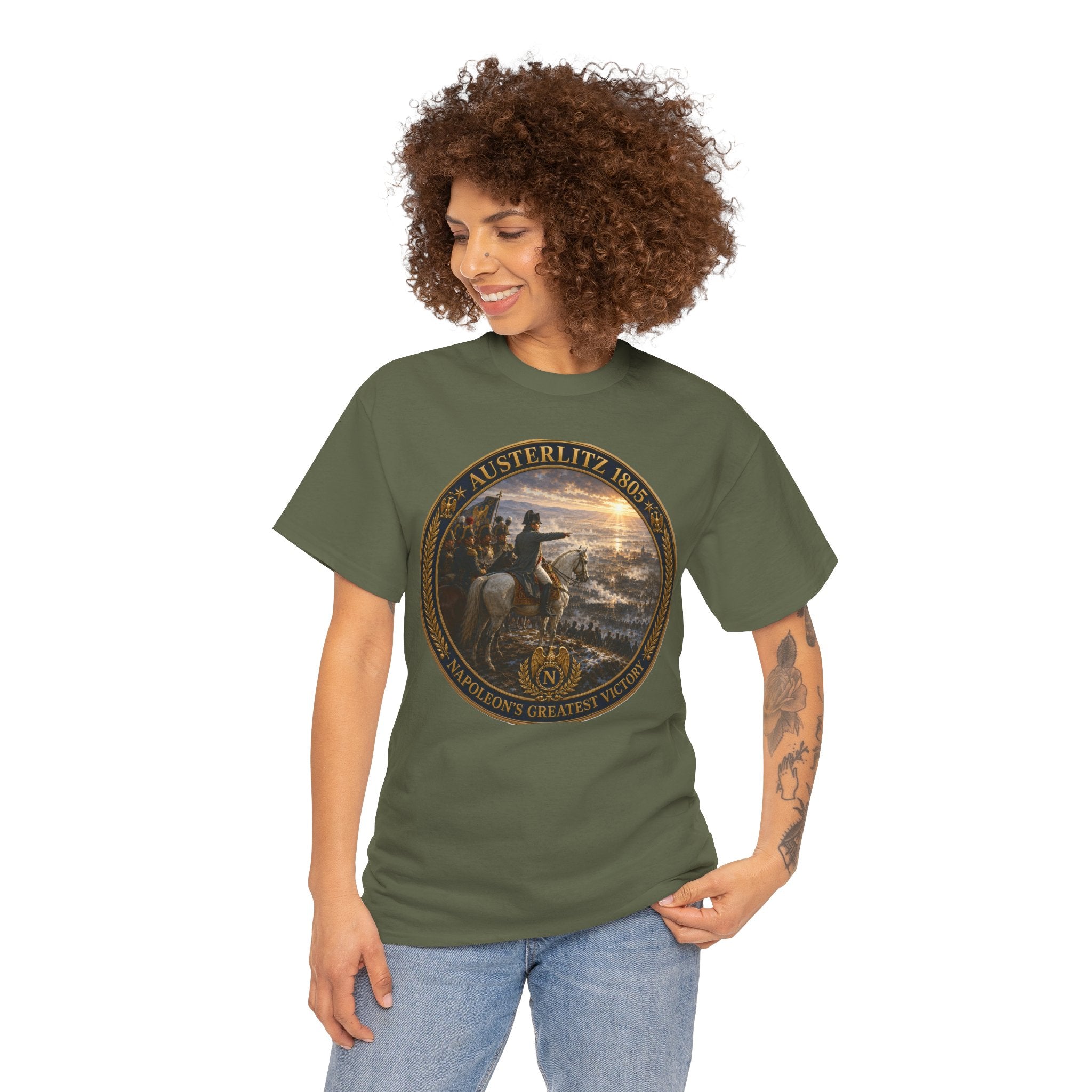 Austerlitz 1805 Battle Tee — Historical Napoleonic War Medal Design