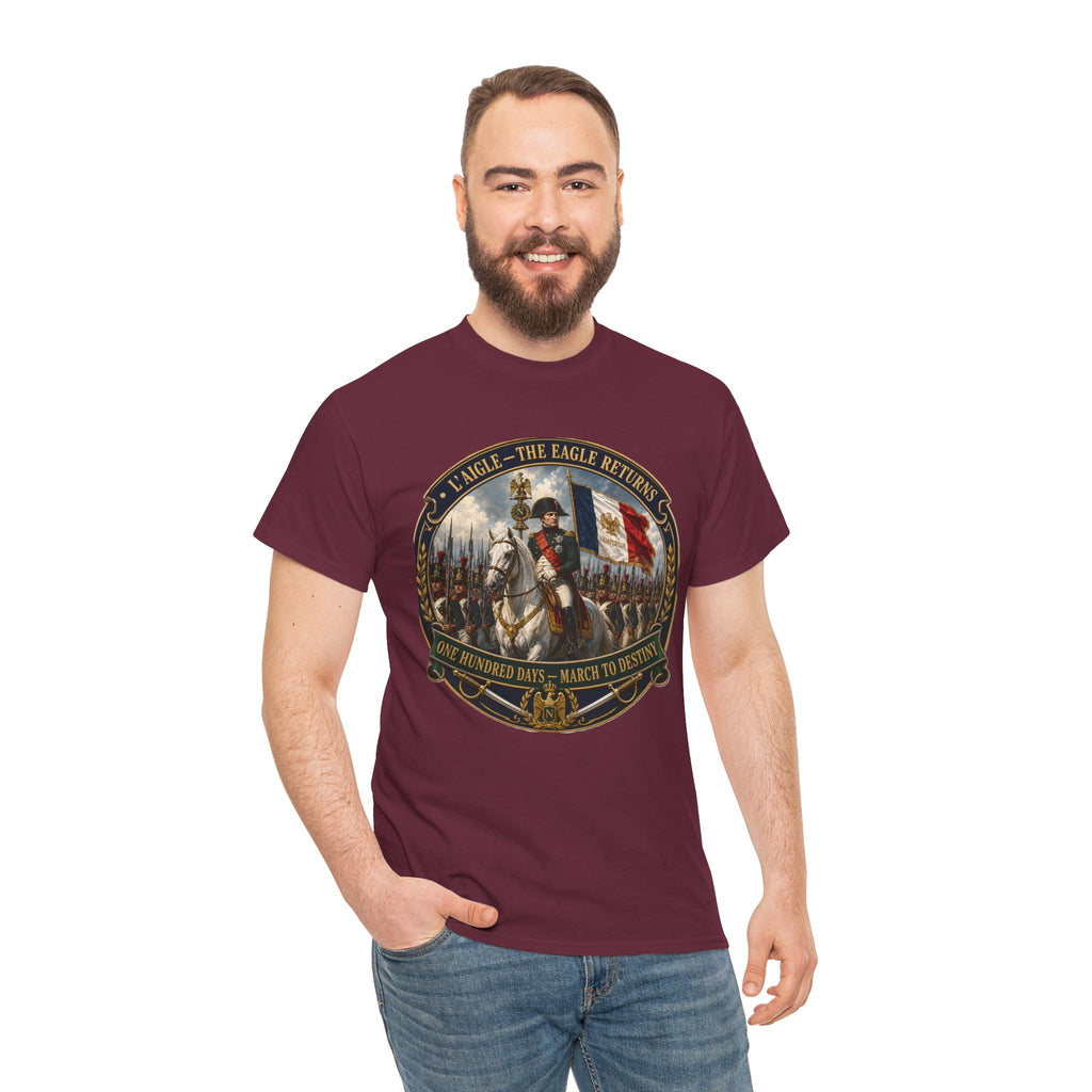 Napoleon L'Aigle The Eagle Returns One Hundred Days March to Destiny T-Shirt | Military History Tee | Napoleonic Wars Graphic T-Shirt