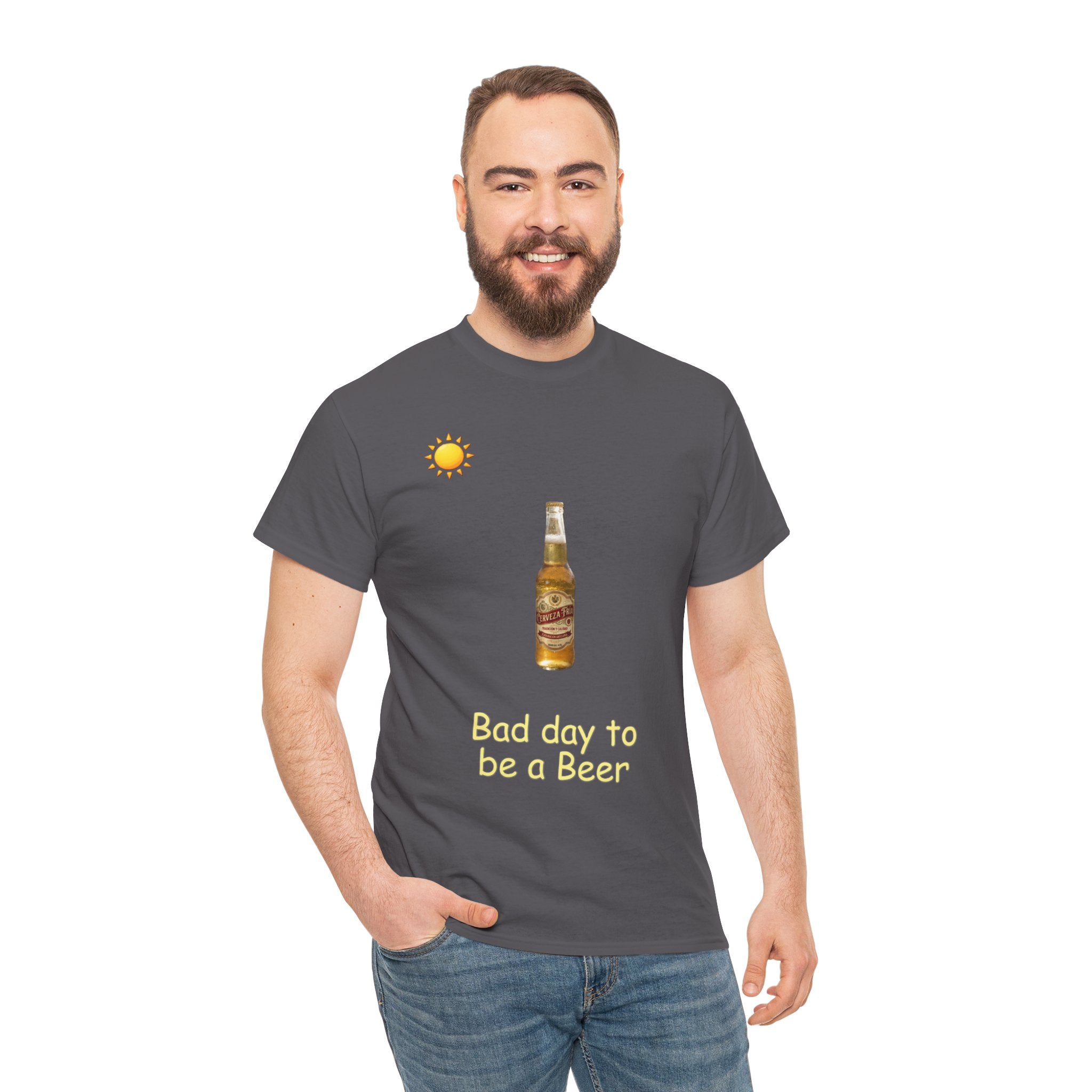 Beer Bottle Tee — "Bad day to be a Beer" Graphic Shirt