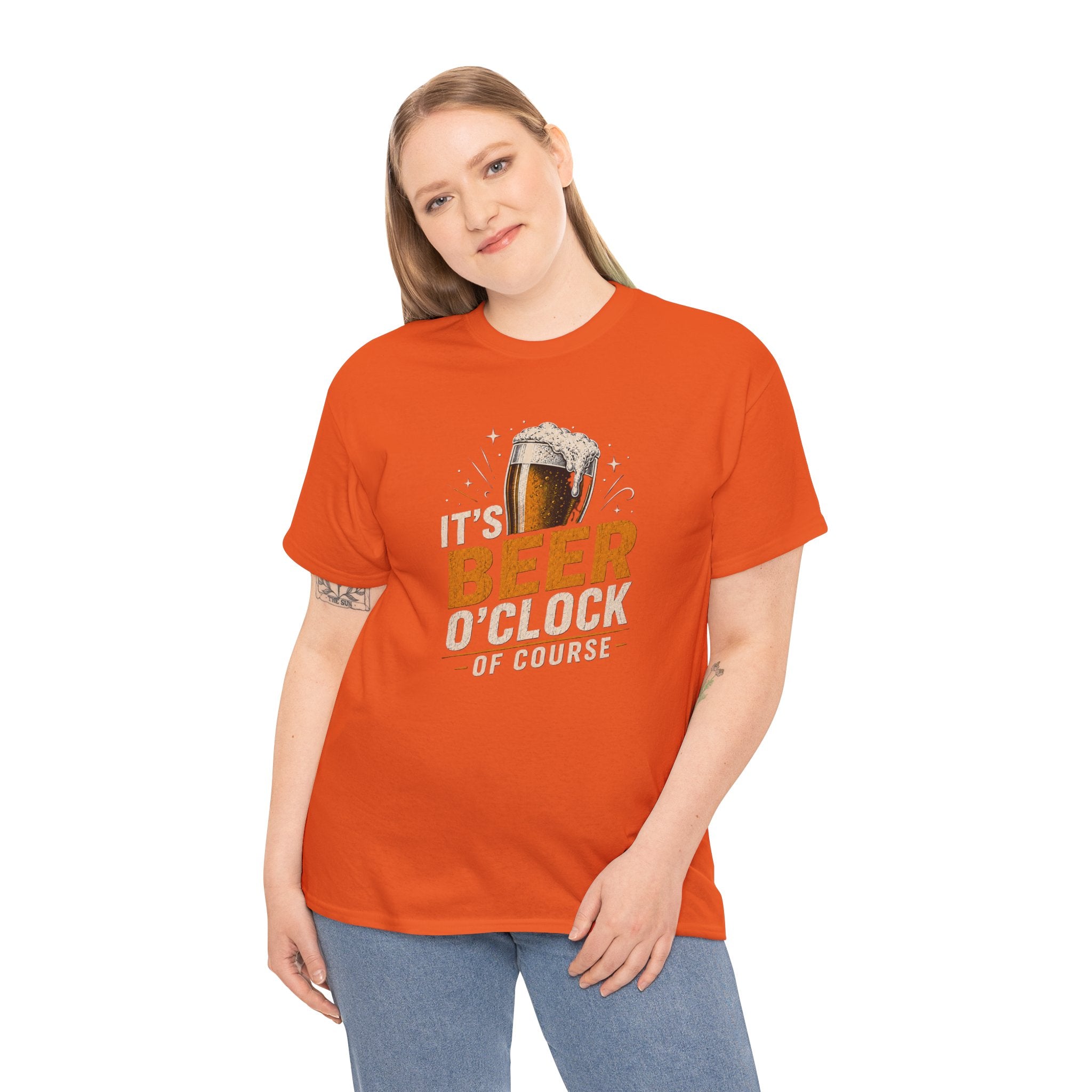 Beer O'Clock T-Shirt | Funny Beer Lover Tee | Humorous Drinking Graphic T-Shirt | Gift for Beer Fans