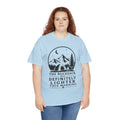I Packed Light The Mountain Disagrees – Funny Hiking Backpacker Outdoor Graphic T-Shirt