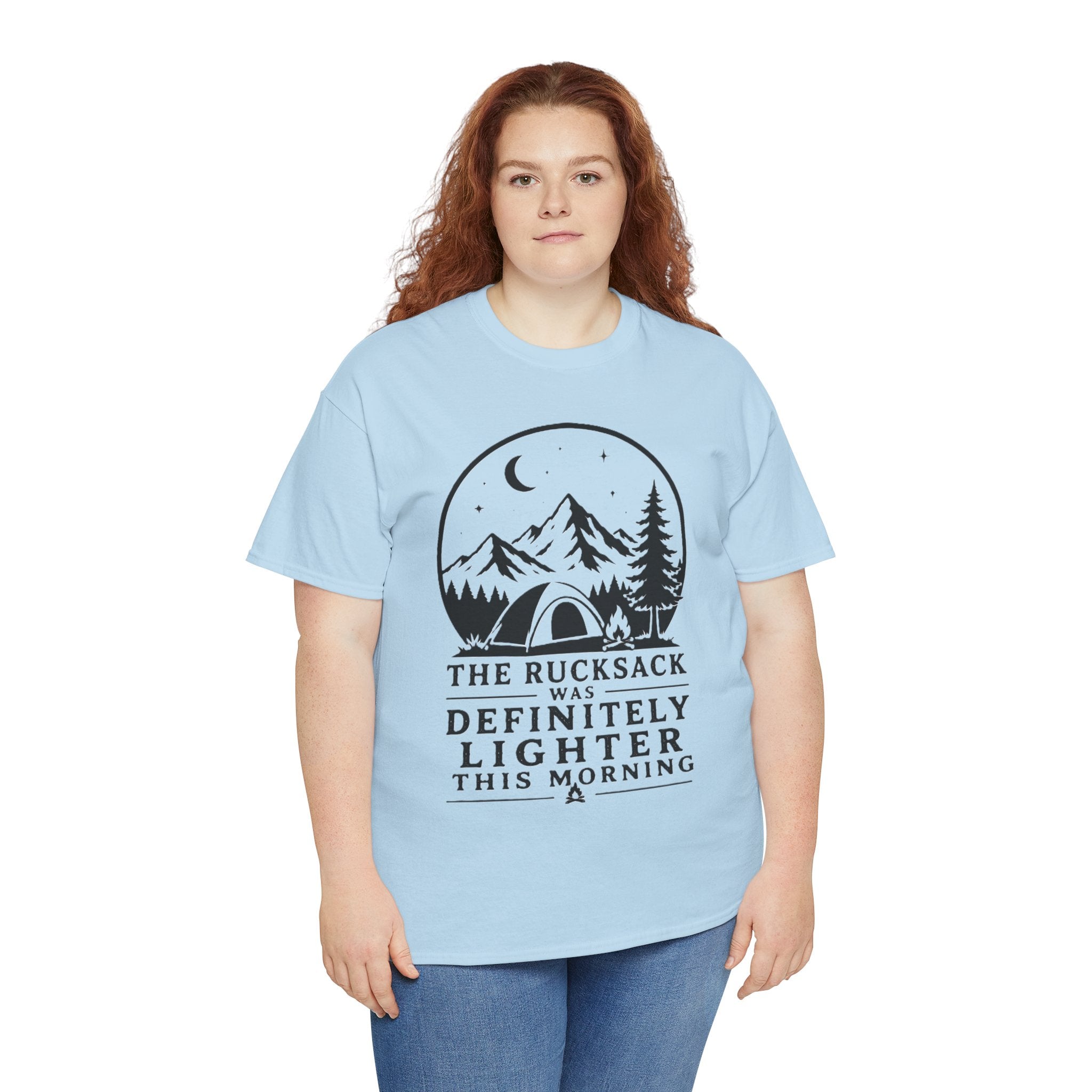 I Packed Light The Mountain Disagrees – Funny Hiking Backpacker Outdoor Graphic T-Shirt