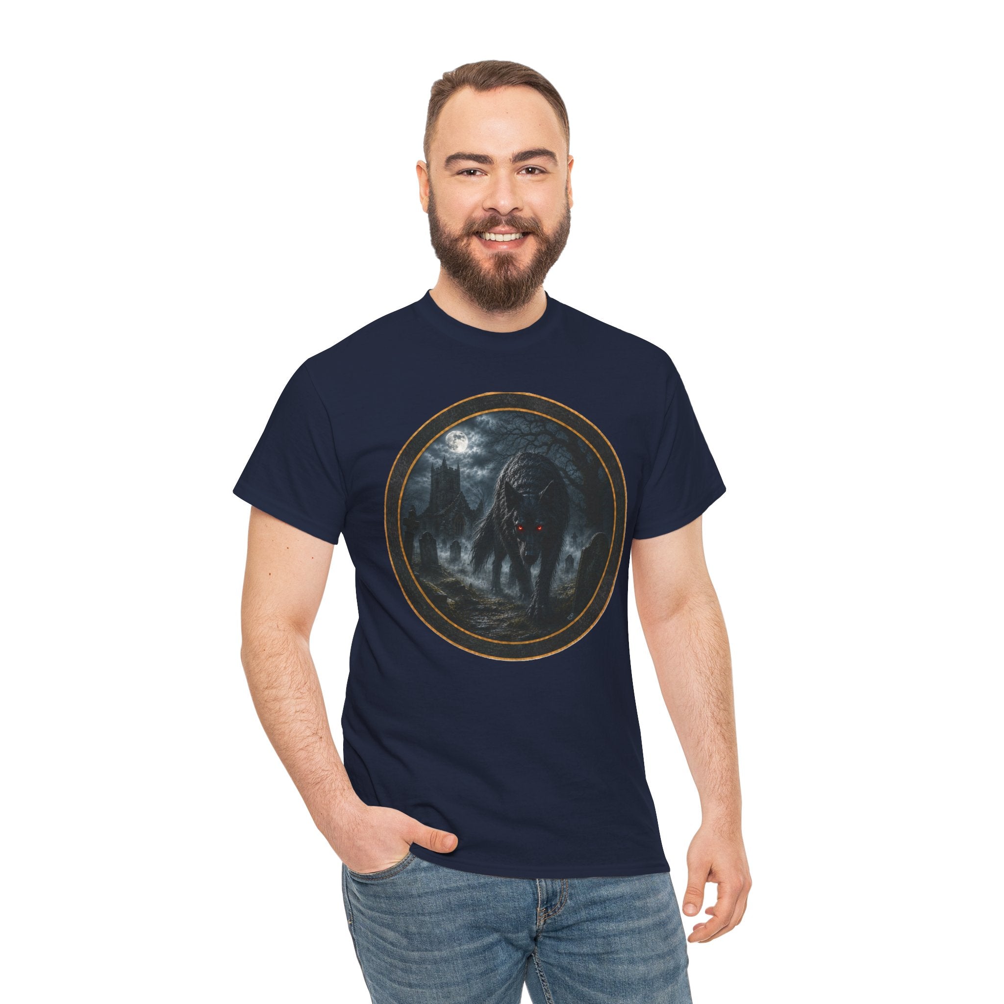 Wolf Moon T-Shirt — Gothic Night Forest Wolf Graphic Tee