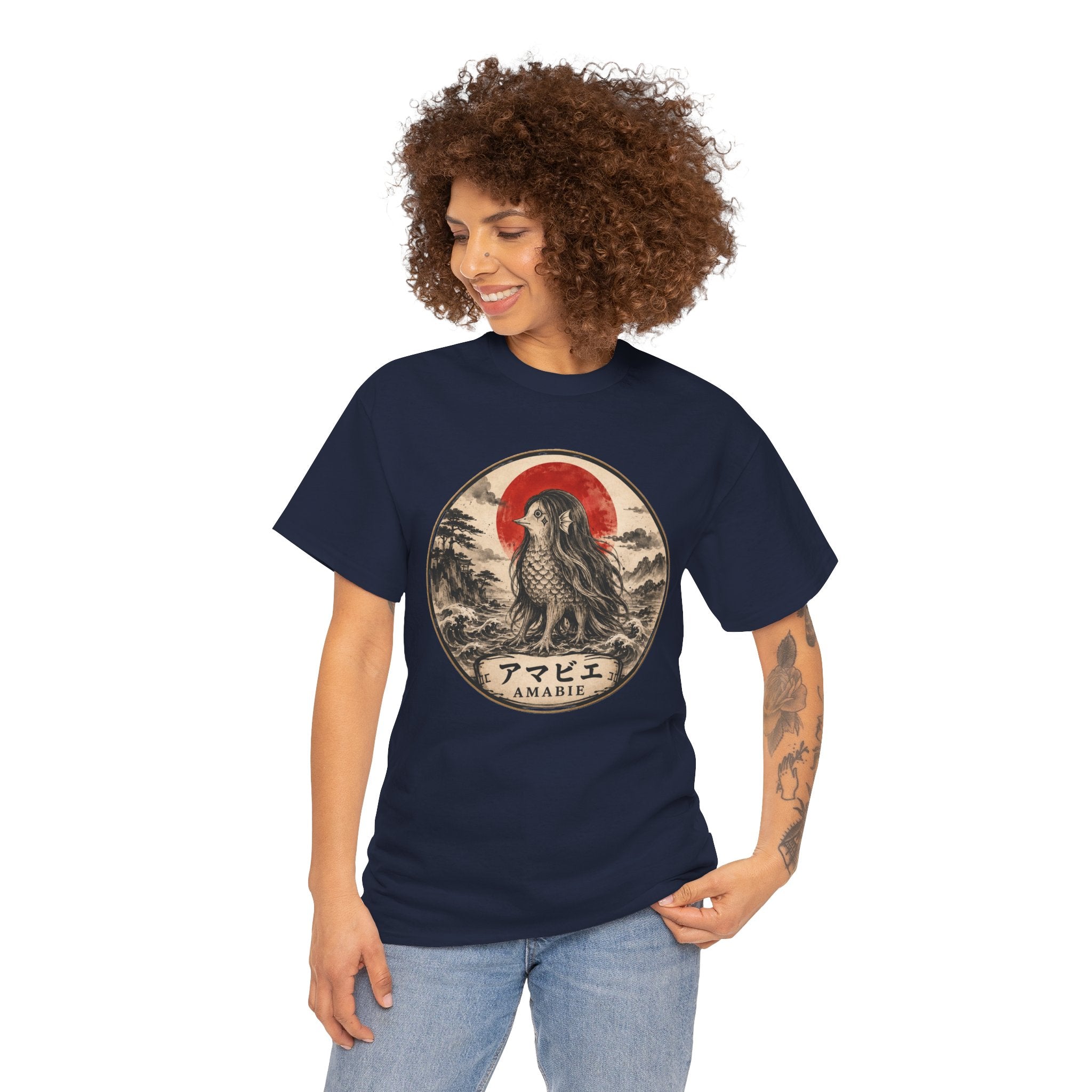 Amabie Yōkai T-Shirt | Japanese Folklore Protective Spirit Tee