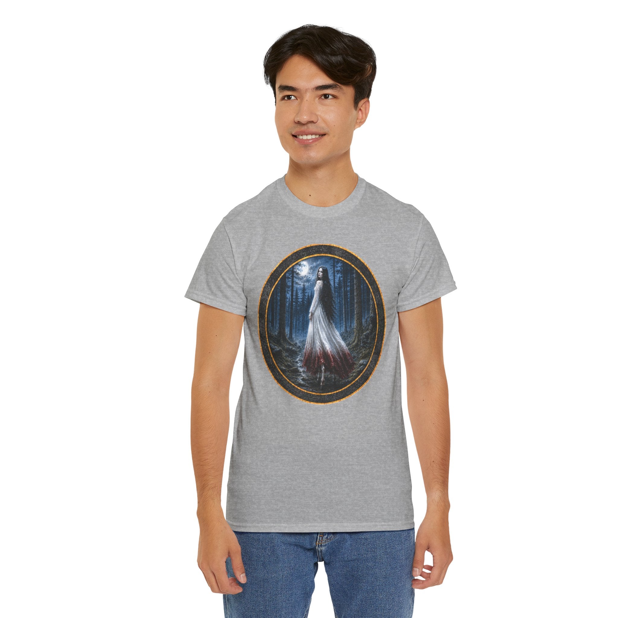 The Baobhan Sìth - Gothic Forest Bride T-Shirt – Haunted Bridal Ghost Artwork Tee