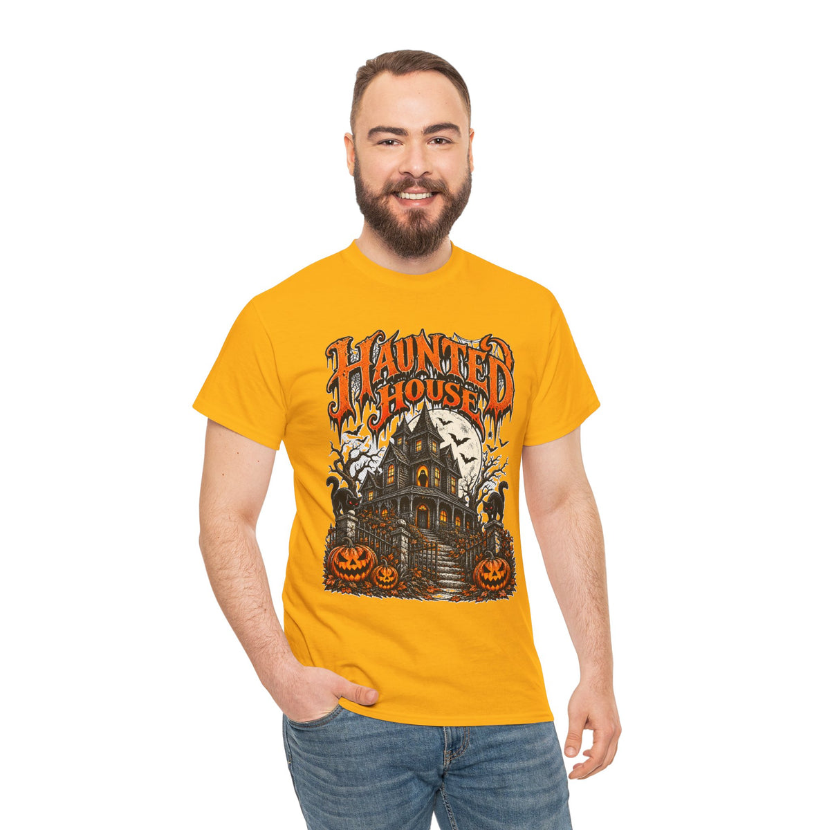 Haunted House: Vintage Halloween Jack-o'-Lantern T-Shirt