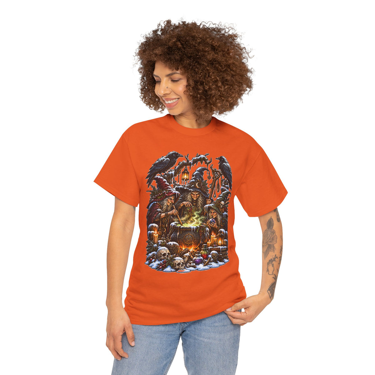 The Winter Coven: Three Witches Cauldron T-Shirt